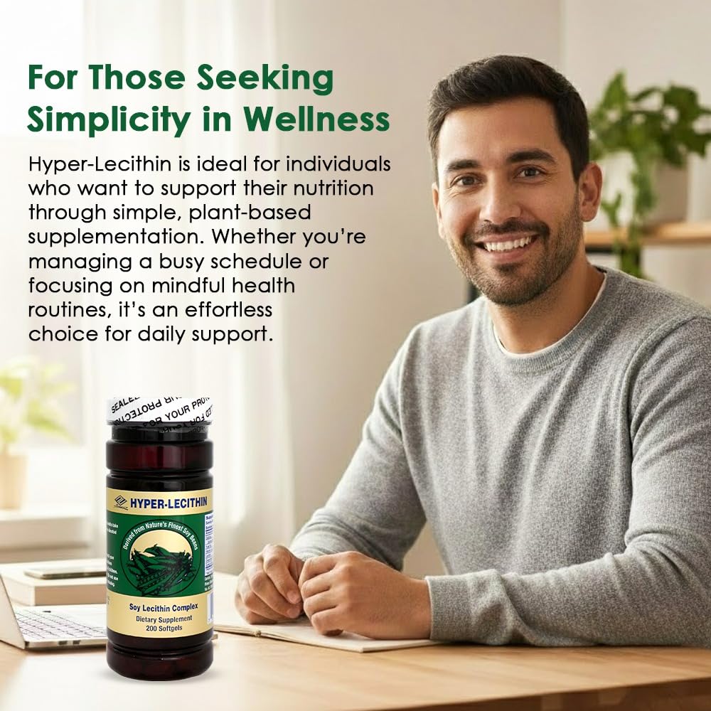 Nu-Health Hyper Lecithin, Soy Lecithin & Ginkgo Biloba Softgel 1 Count