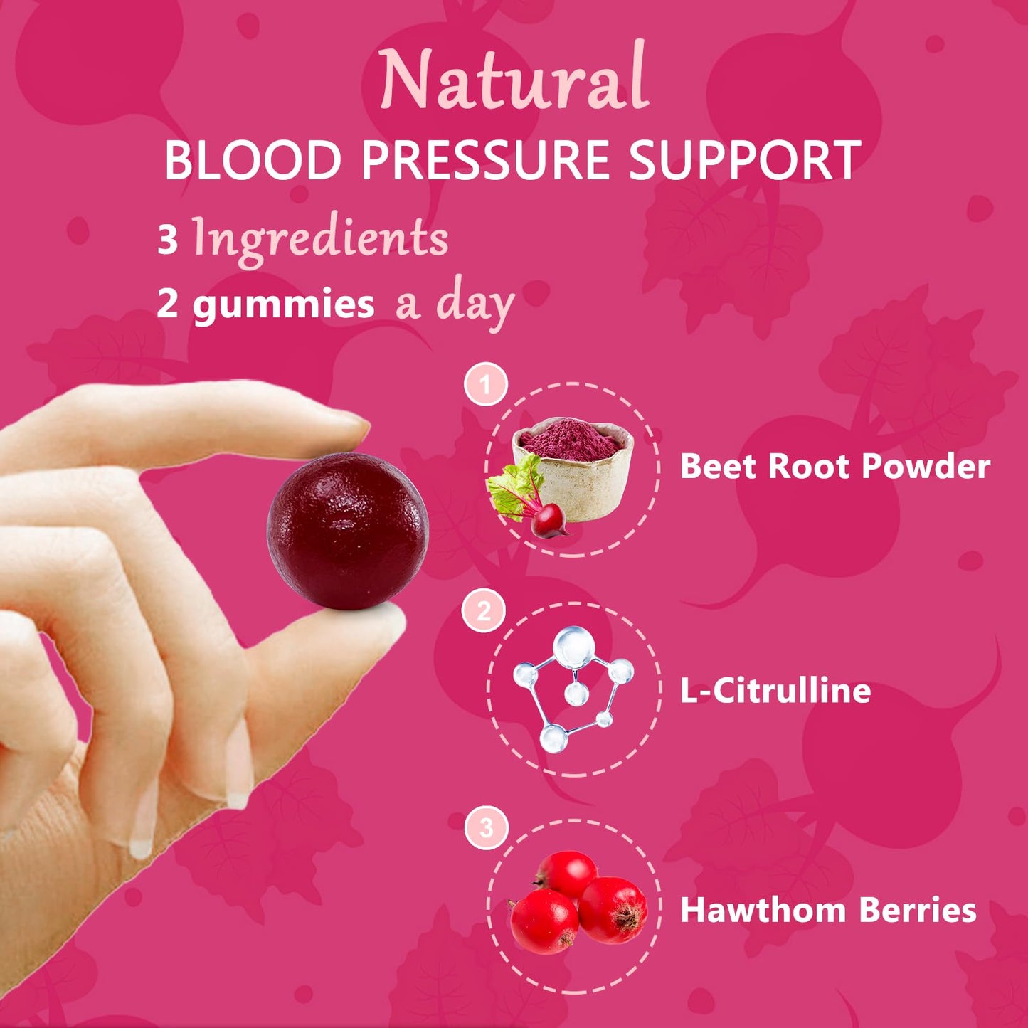 Nature's Key Beet Root Gummies No Sugar, 60 Count