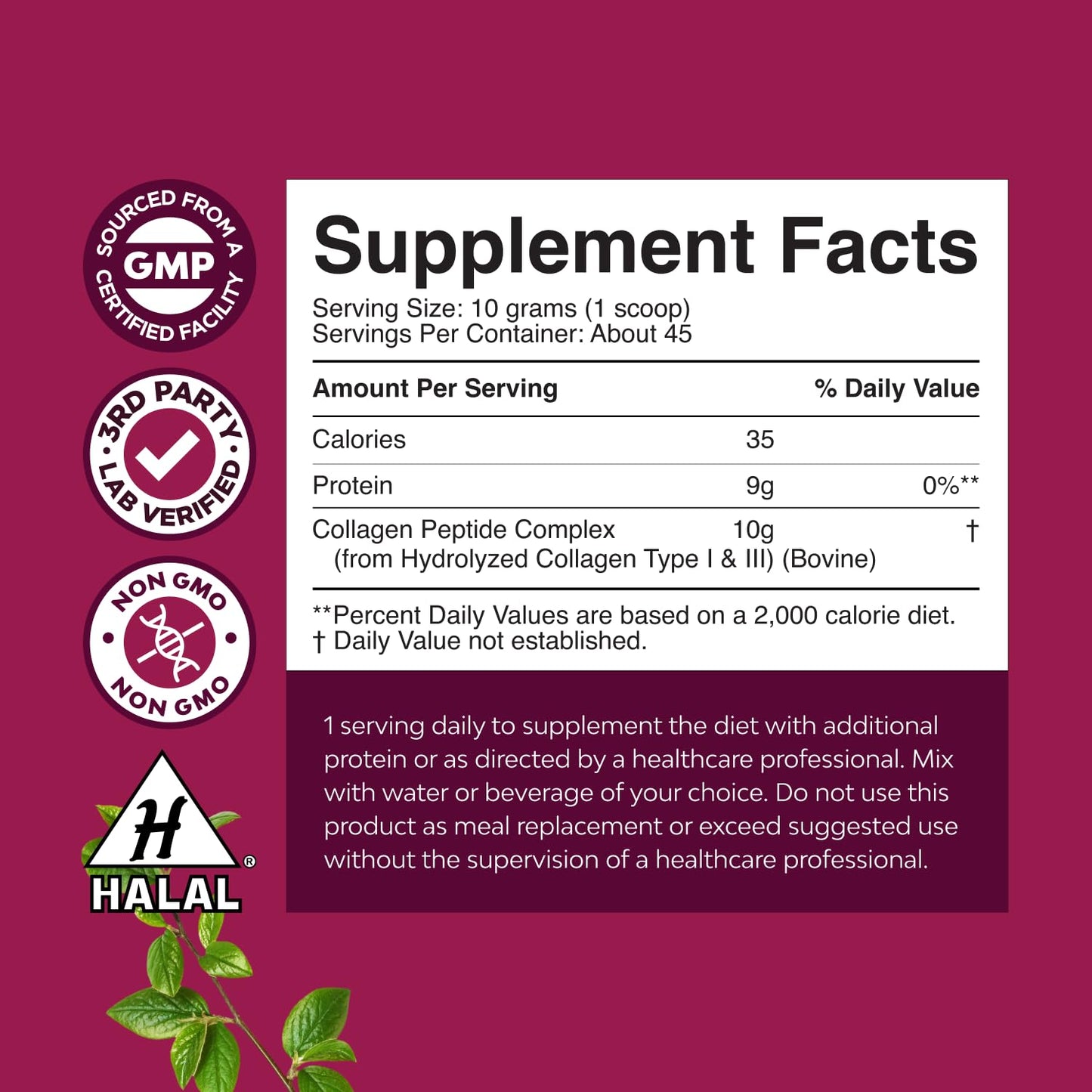 Natures Craft Multi Collagen Protein Powder 16 oz