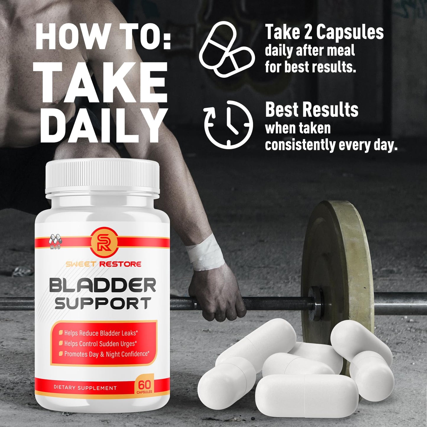 MJO Sweet Restore Bladder Control Capsules, 120 Capsules