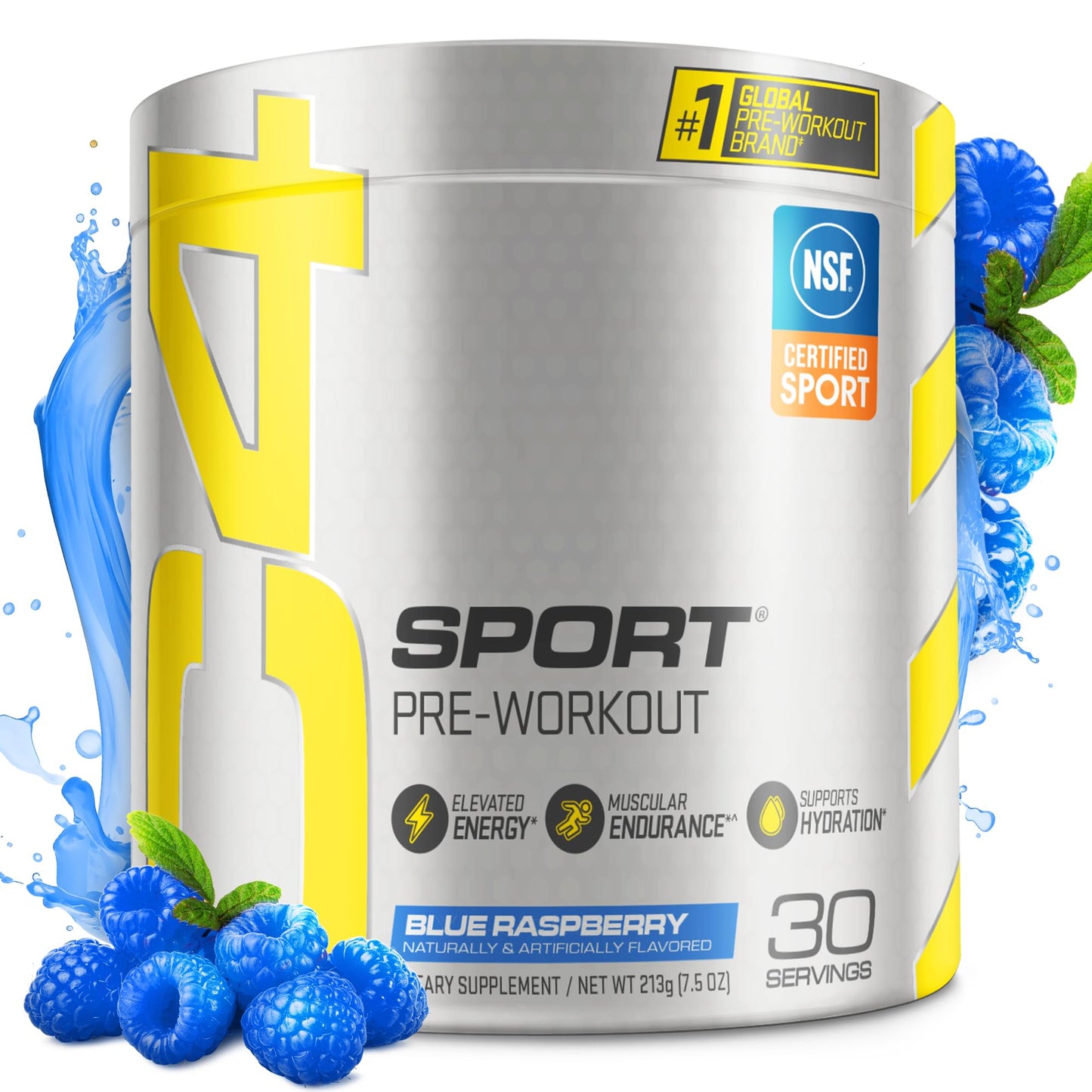 C4 Sport Pre Workout Powder Blue Raspberry 9.5 oz