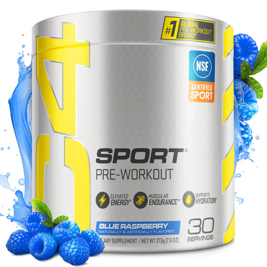 C4 Sport Pre Workout Powder Blue Raspberry 9.5 oz