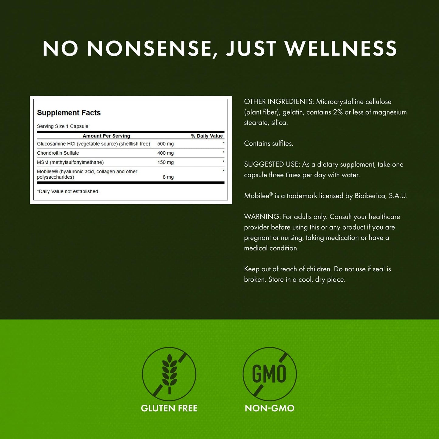 Swanson Glucosamine Chondroitin & MSM with Hyal-Joint 90 Capsules