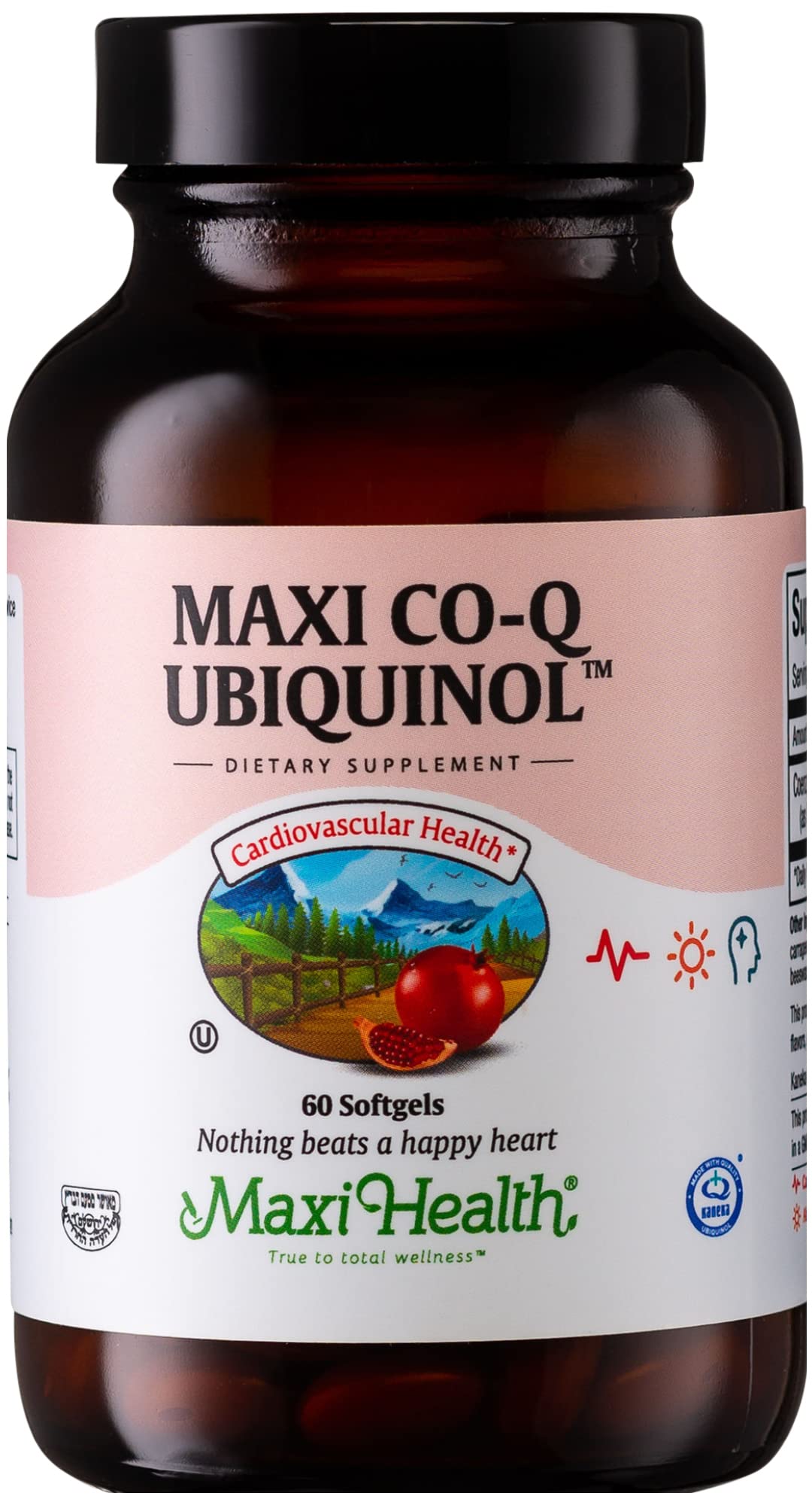 Maxi Health CoQ10 Ubiquinol 100mg Softgels, 60 Count