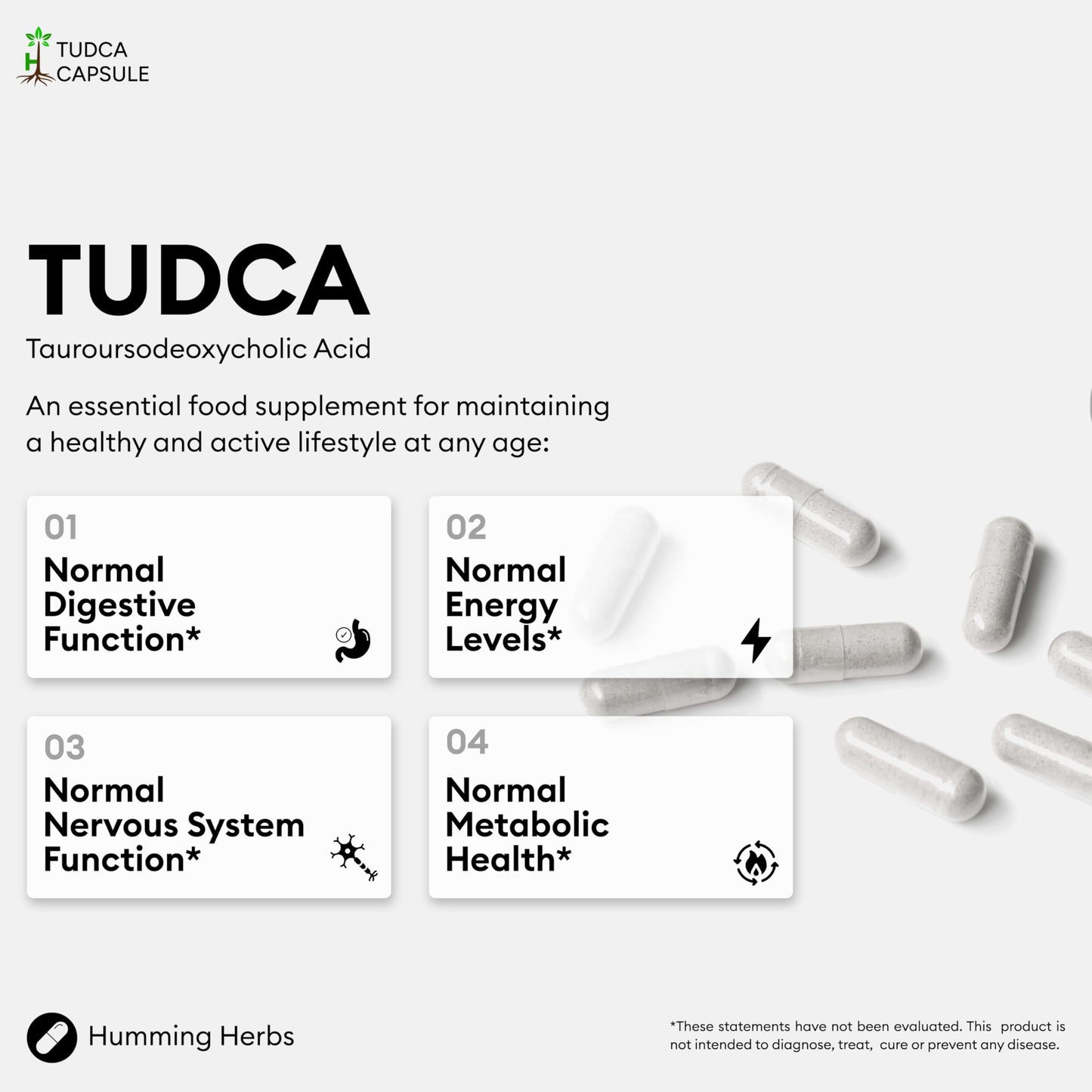 Humming Herbs Liver Care TUDCA+ 7 in 1 Formula Capsule, 90 Count