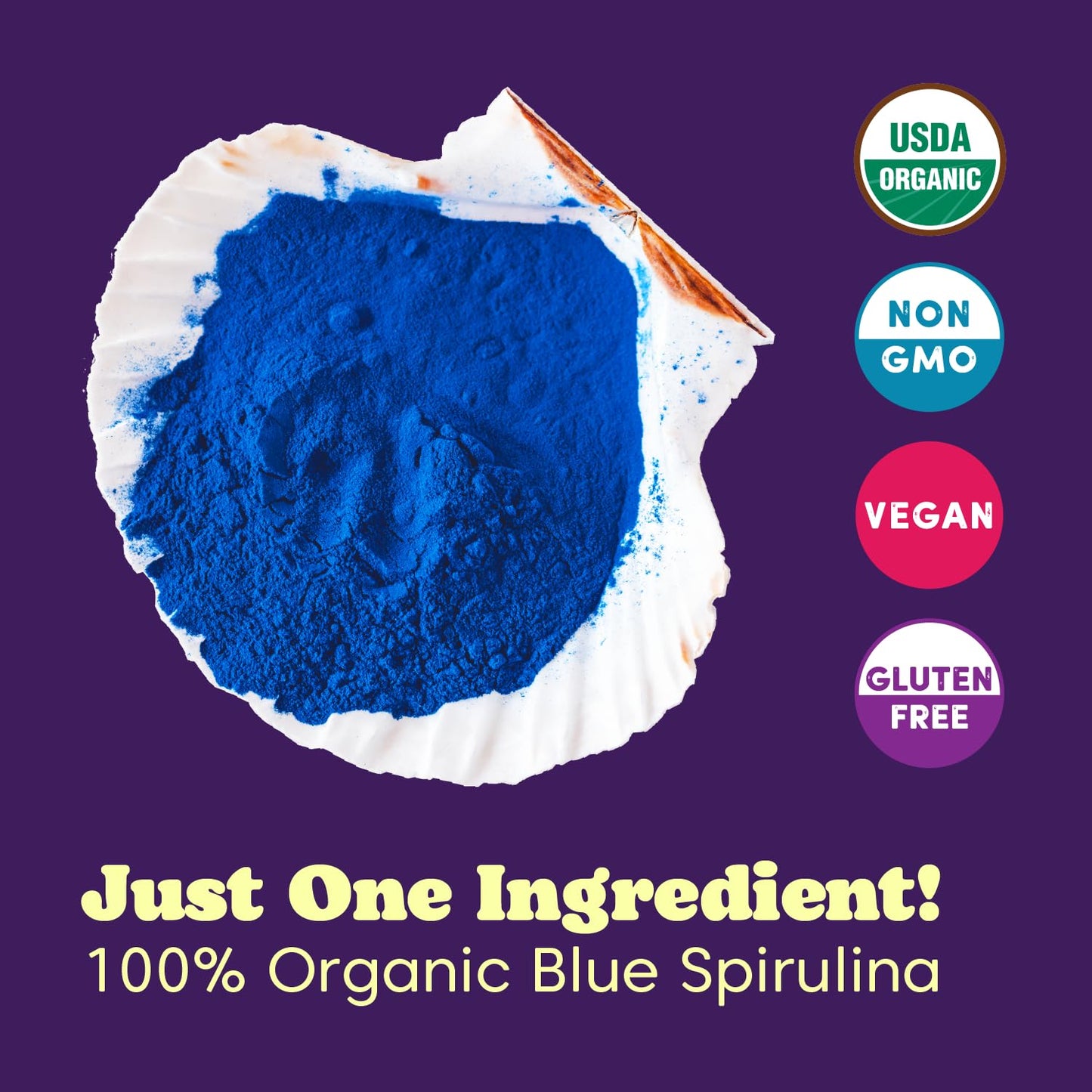 Wilderness Poets Organic Blue Spirulina Powder (100% Phycocyanin) 0.5 oz