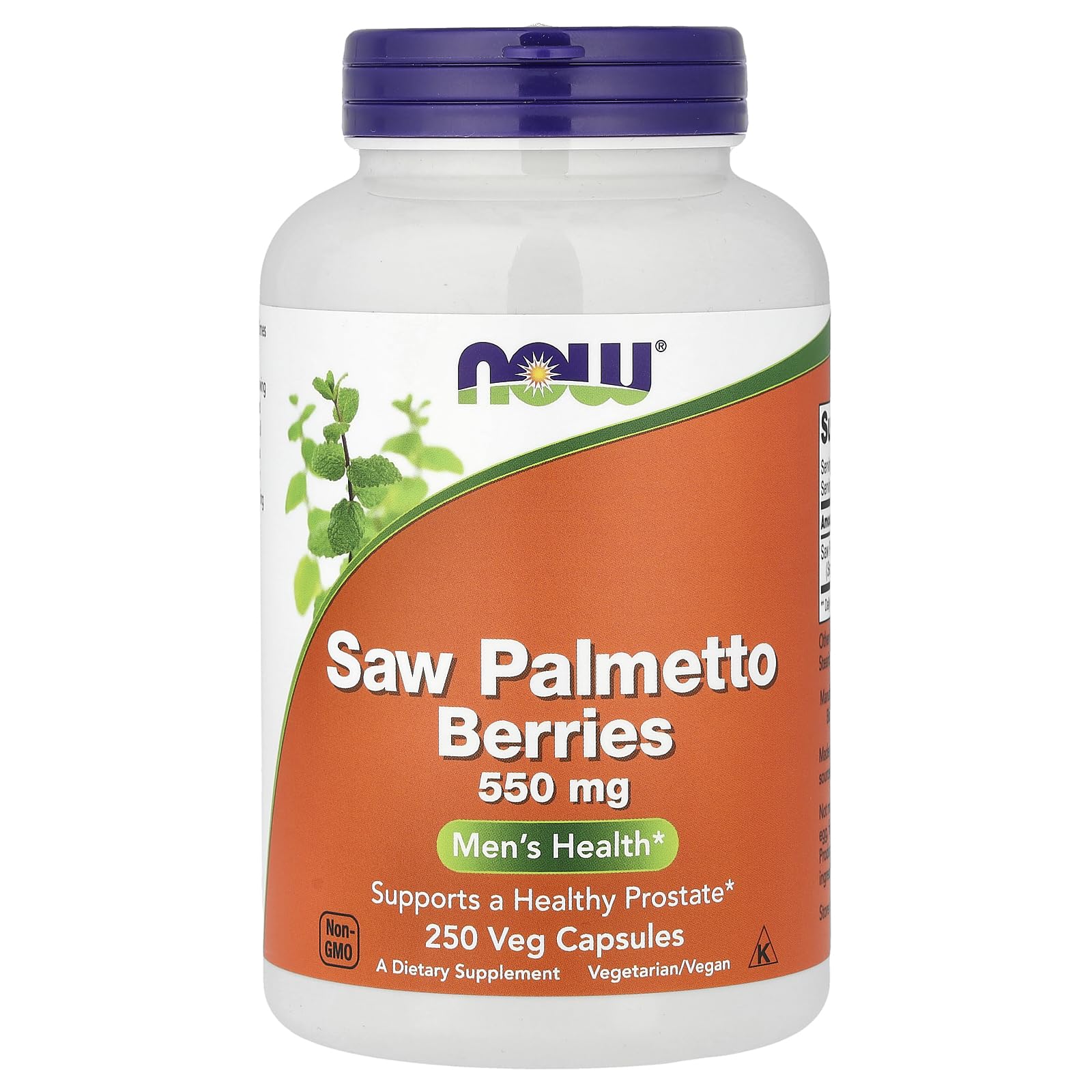 NOW Foods Saw Palmetto 550mg Capsule, 250 Vcaps