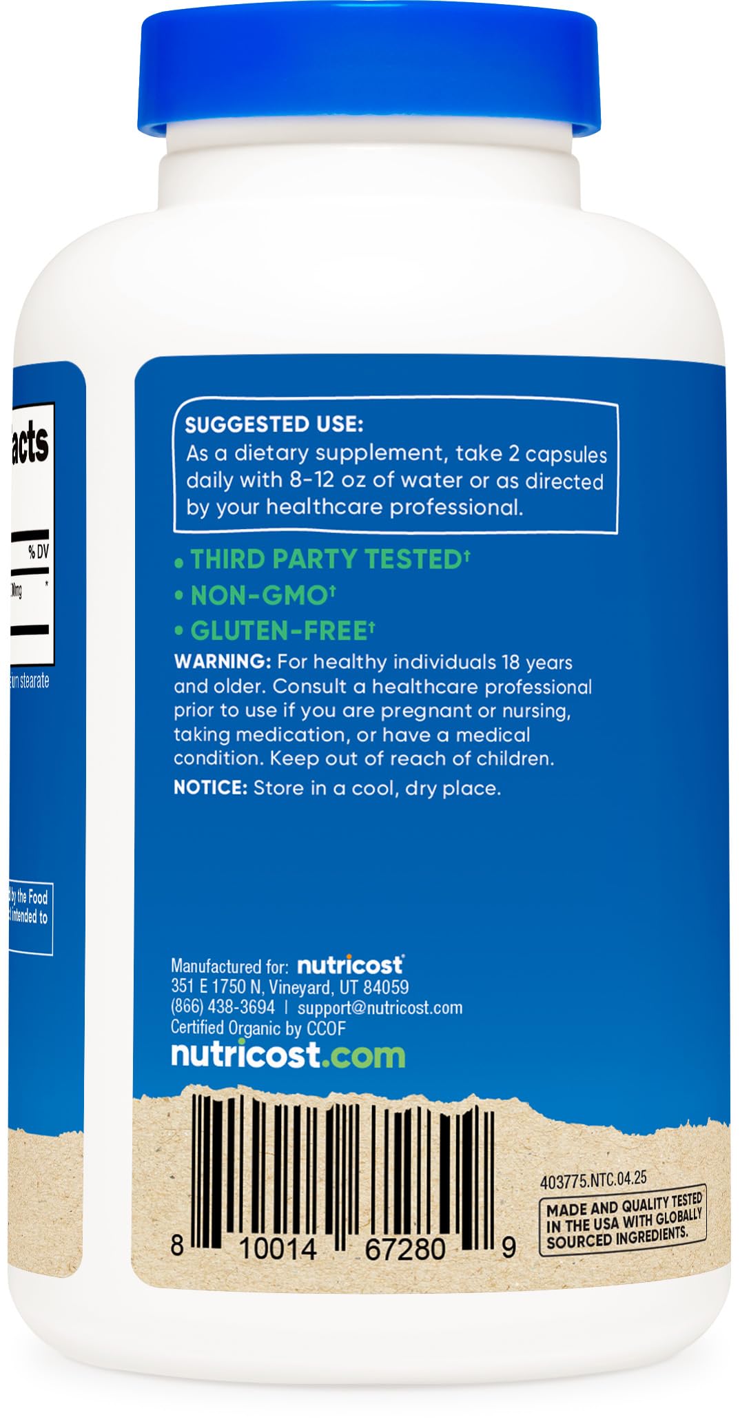 Nutricost Noni Capsules 500mg, 240 Count