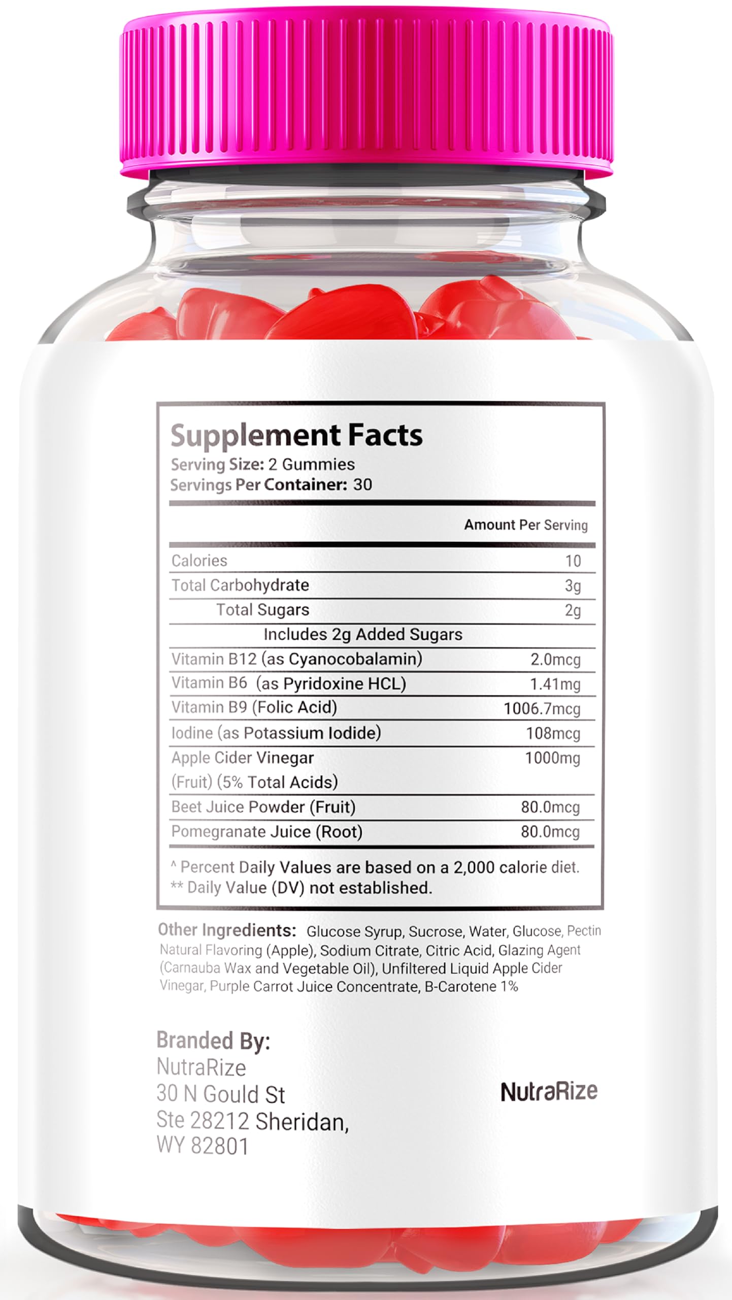 NutraRize Noura Keto+ACV Gummies, 60 Count