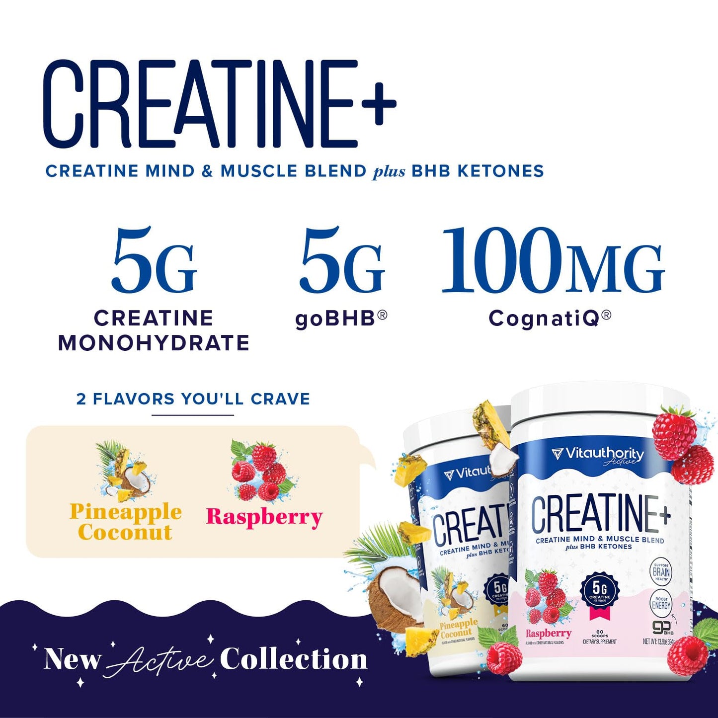 Vitauthority Creatine Monohydrate Powder 13.9 Ounce