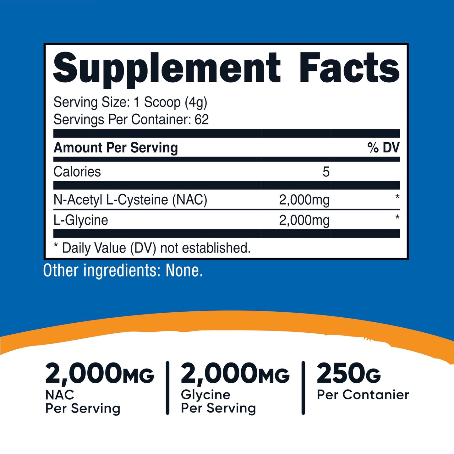 Nutricost NAC + Glycine Powder 8.9 Ounce (Pack of 1)