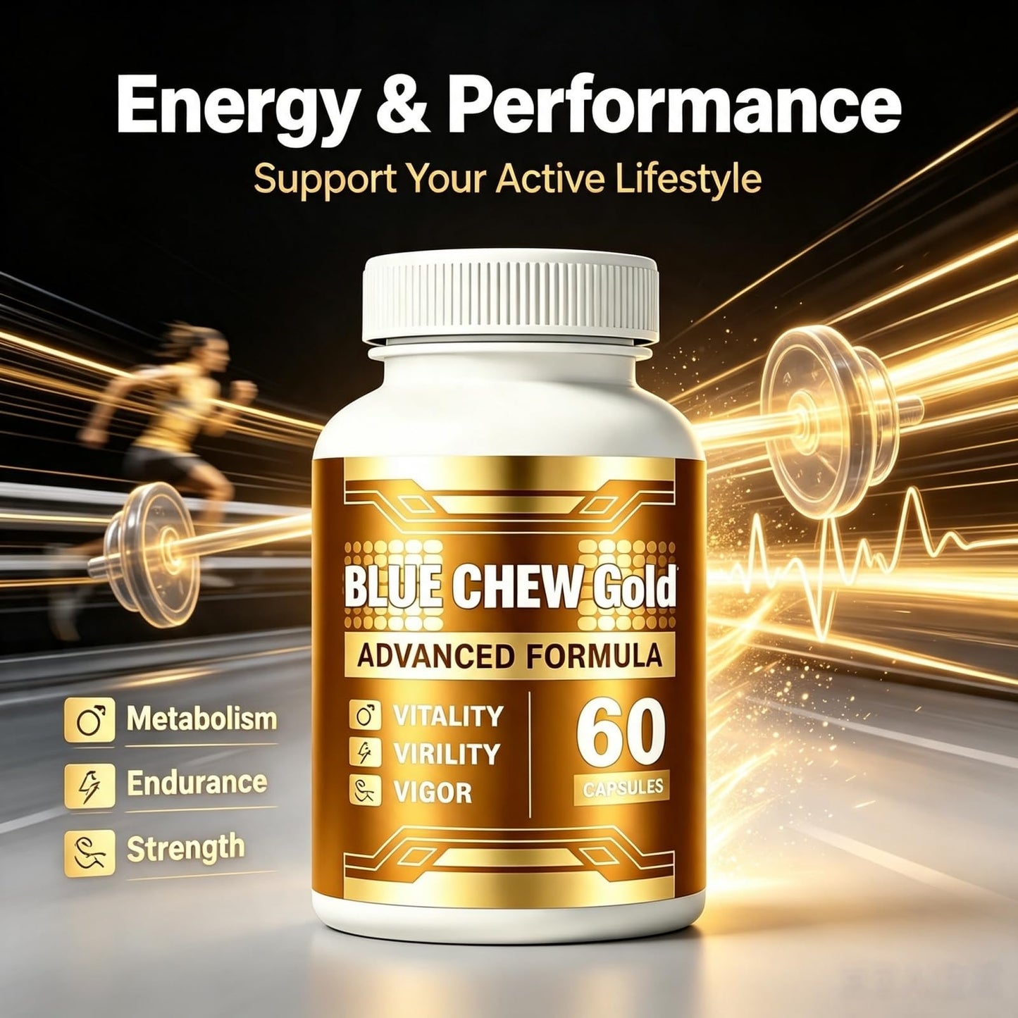 BLUE CHEW GOLD Capsules 60 Count