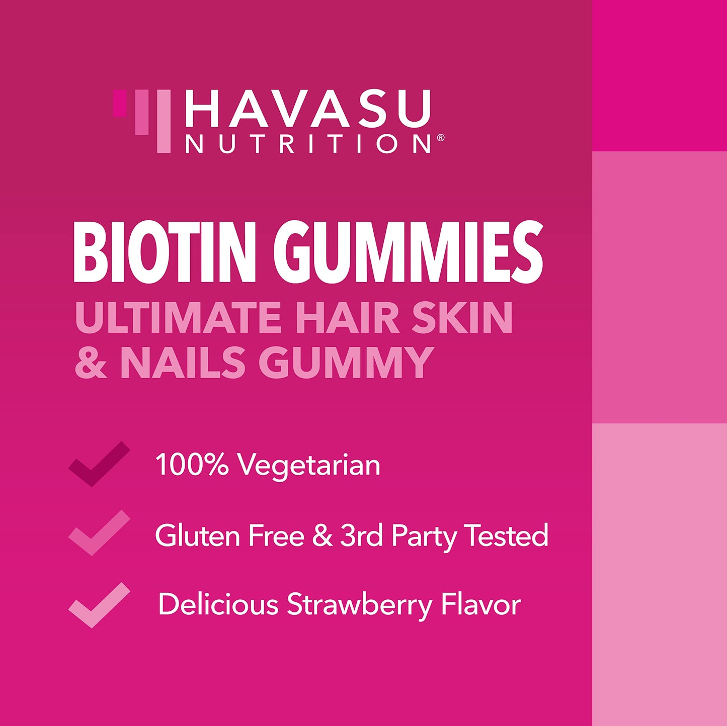 HAVASU NUTRITION Biotin 5000mcg Gummies, 90 count