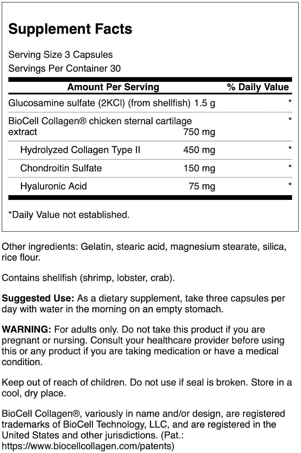 Swanson Glucosamine & BioCell Collagen Type II, 90 Capsules