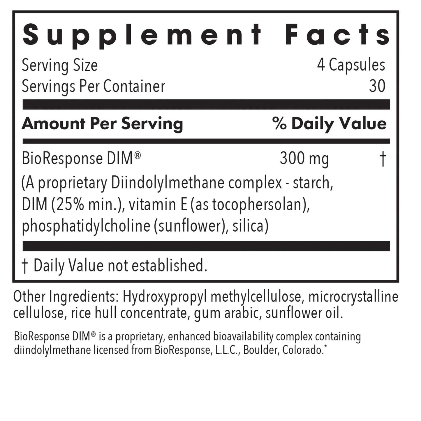 Allergy Research Group DIM Enhanced Delivery System Capsule 120 Capsules