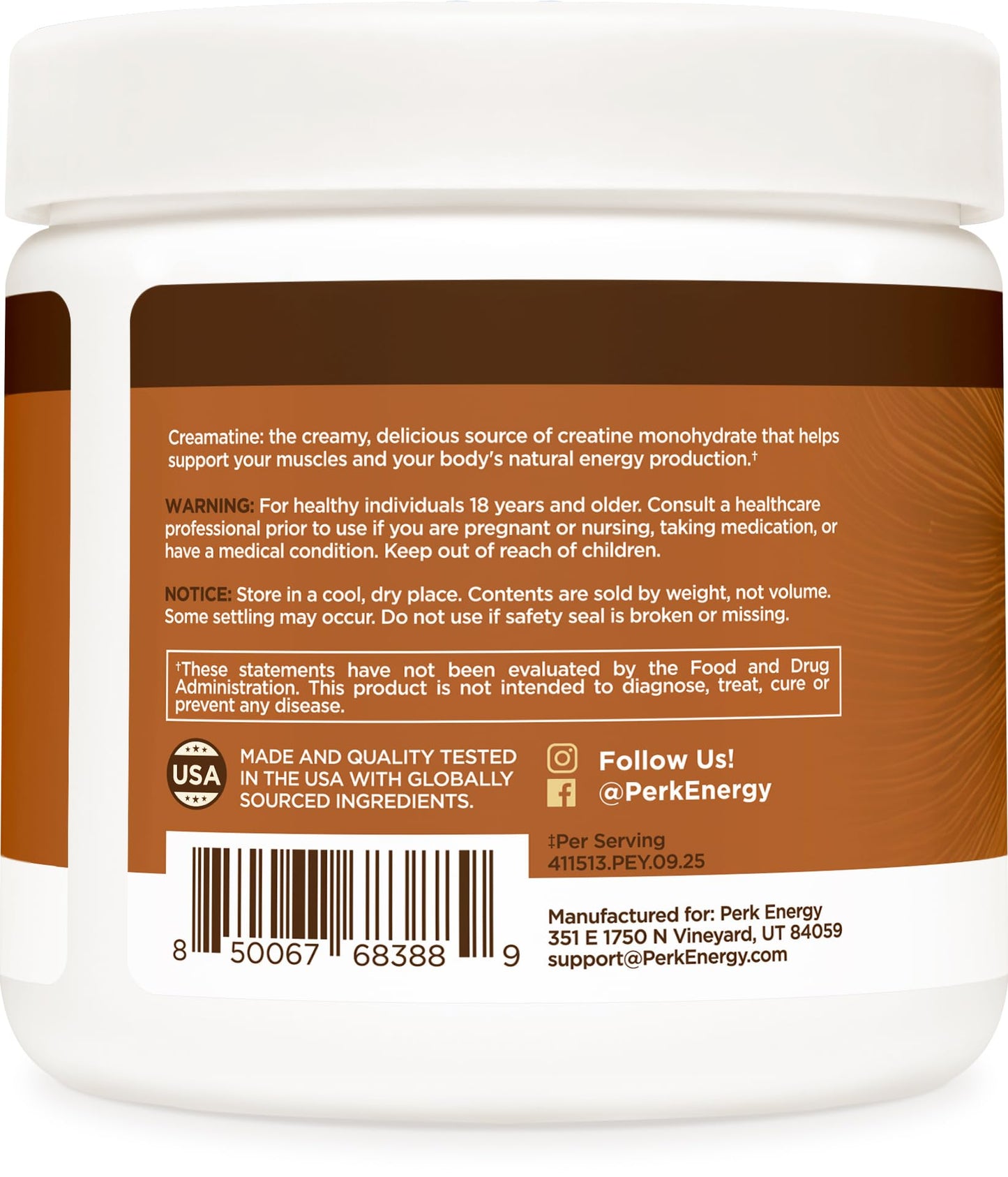 Perk Creamatine Powder 6.1 Ounce