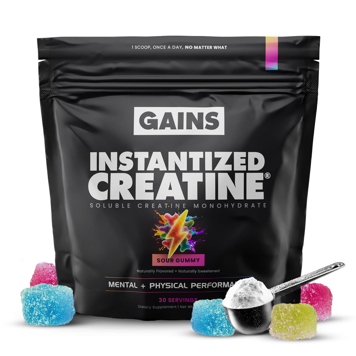 Gains in Bulk Instantized Creatine Monohydrate Powder 30 Servings
