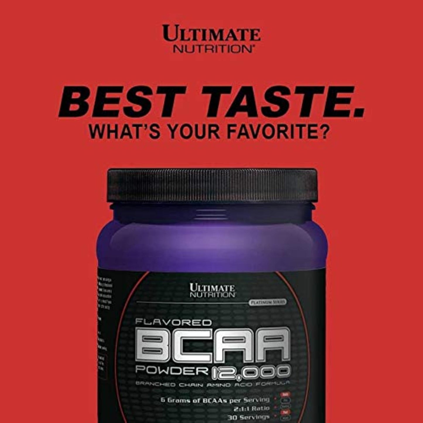Ultimate Nutrition Flavored BCAA Powder 12,000, 8 Ounce, Fruit Punch