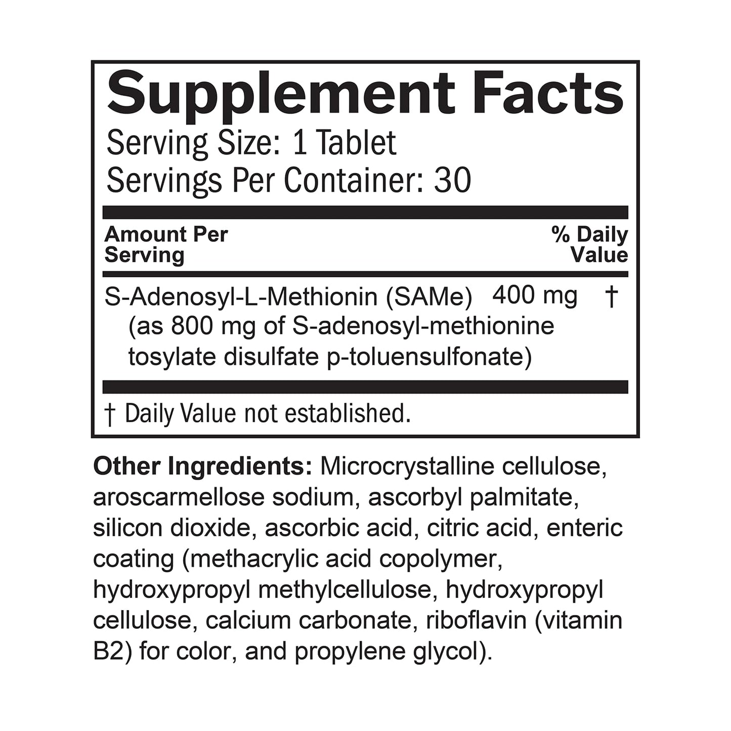 BRAINMD Dr Amen SAMe Mood & Movement 400 Tablets, 30 Count