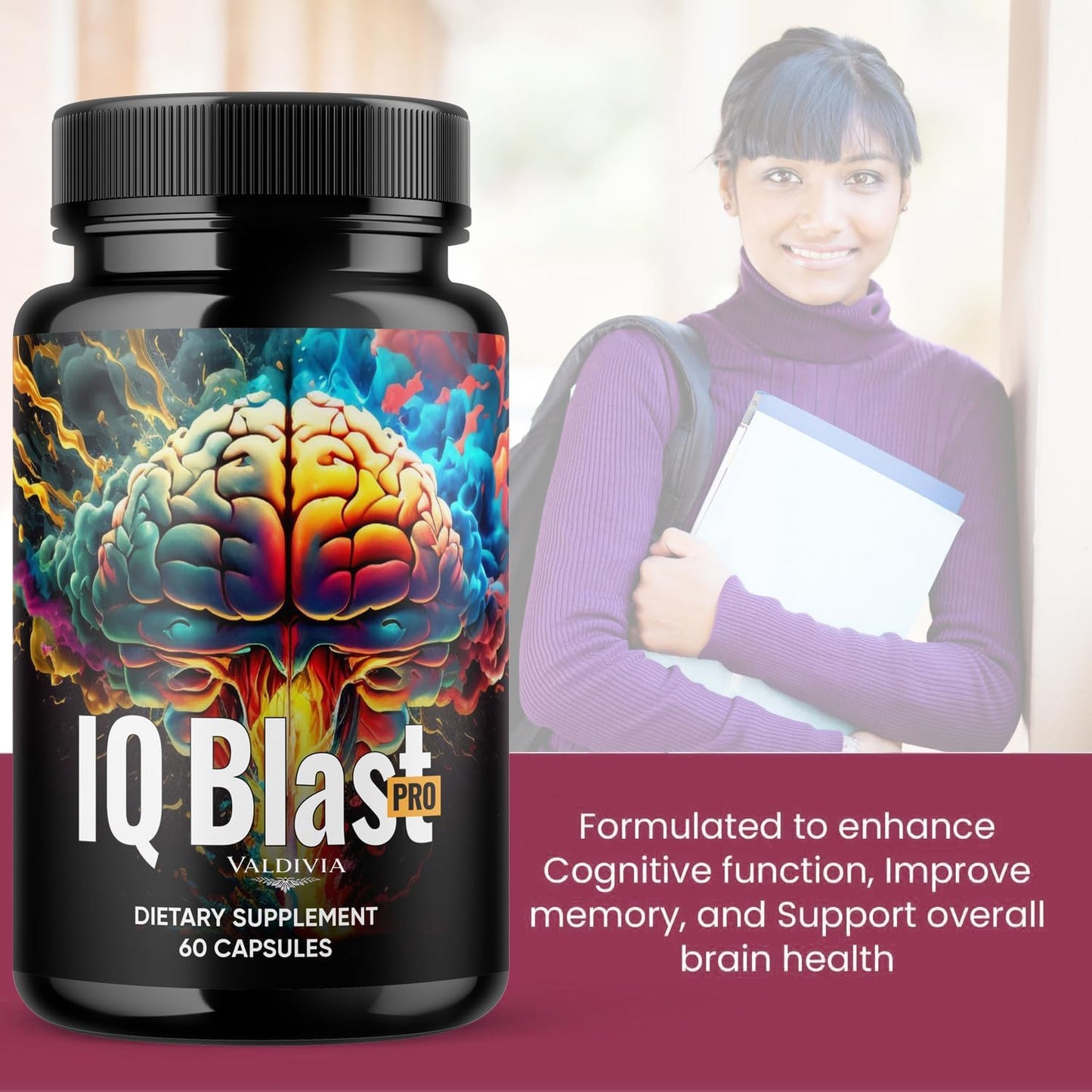 Valdivia IQblast Pro Supplement Capsules, 120 Capsules