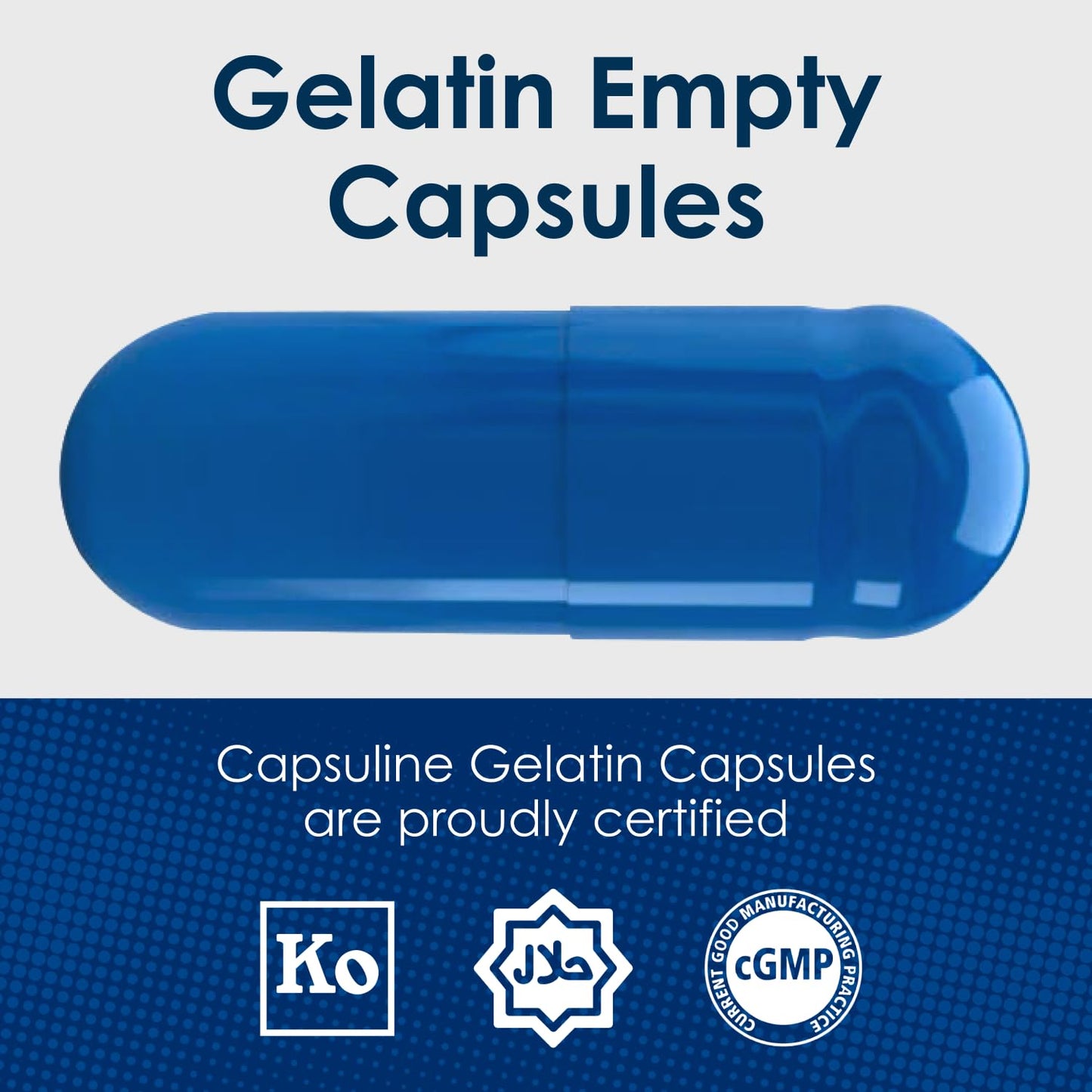 Capsuline Empty Gelatin Capsules Size 1 Capsule, 5000 Count