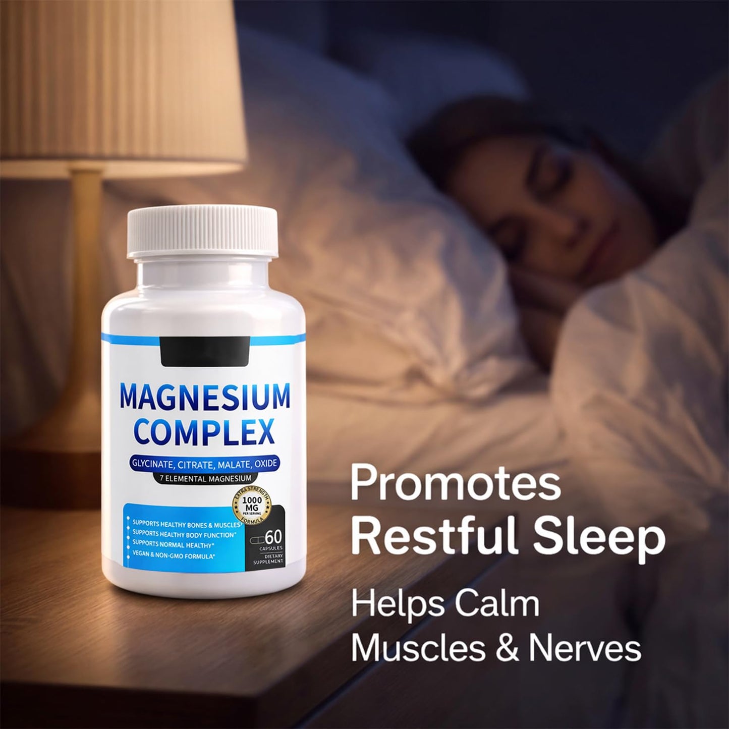 ElixAid Magnesium Complex for Women & Men 1000mg Capsule, 60 Capsules