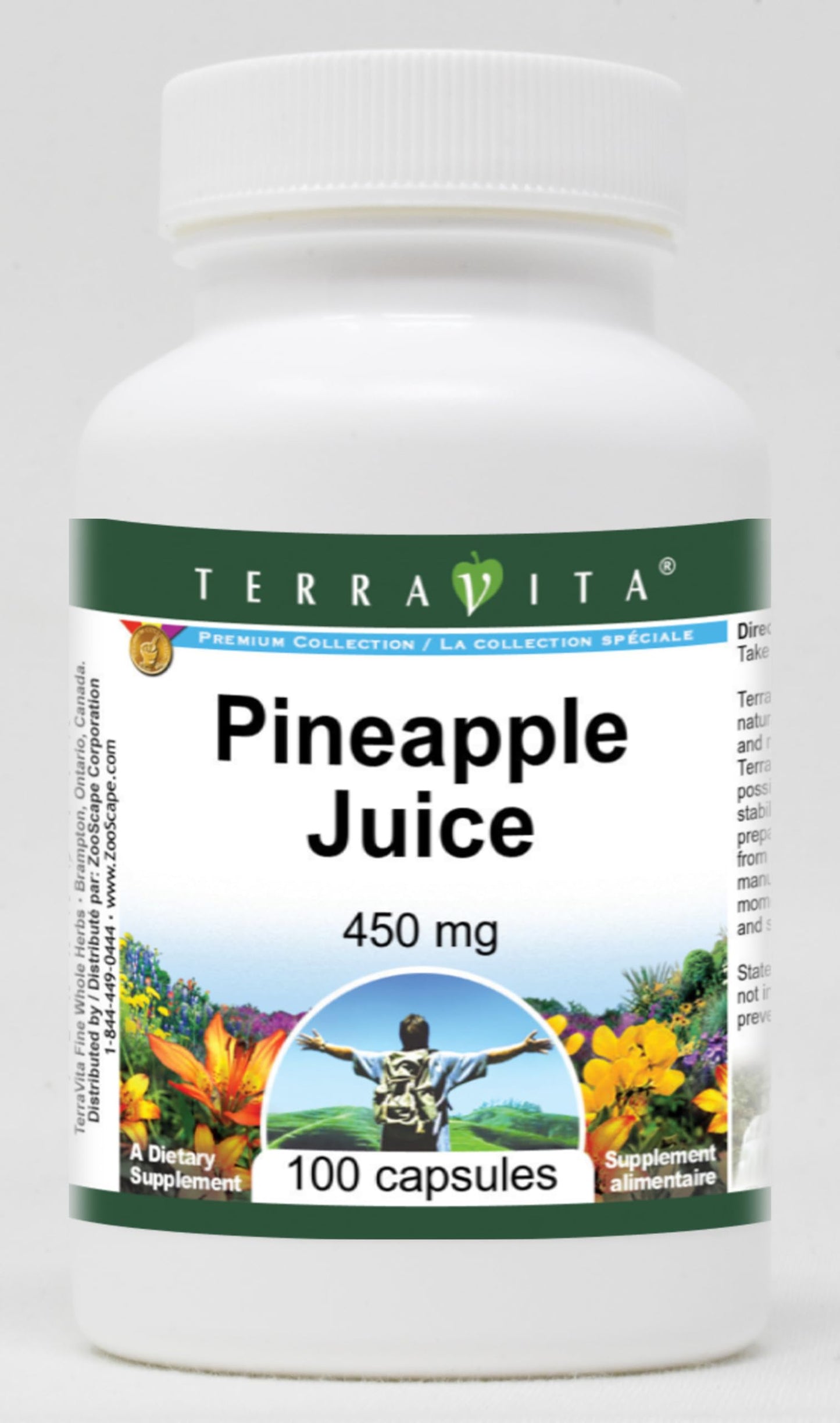 Terravita Pineapple Juice 450 mg 300 Capsules