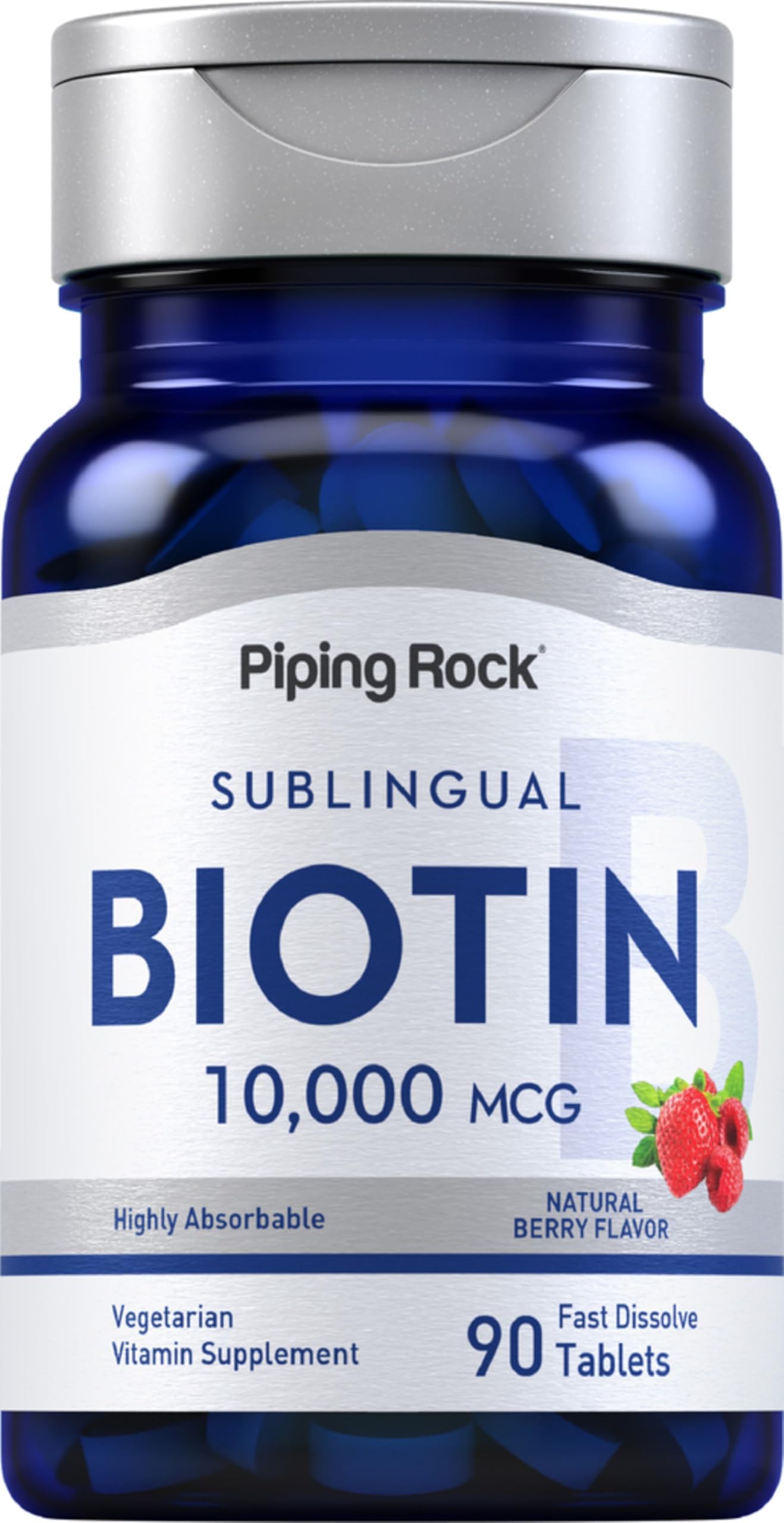 Piping Rock Biotin 10000mcg Fast Dissolve Tablets, 90 Count
