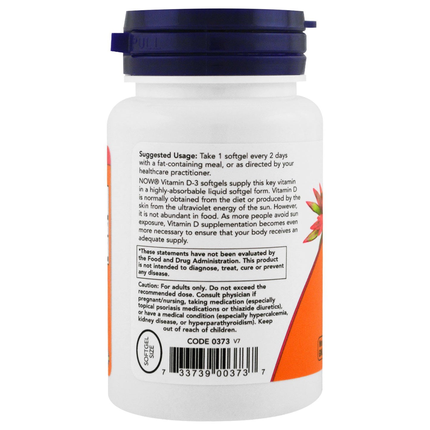 NOW Foods Vitamin D-3 5000 IU Softgels, 720 Softgels
