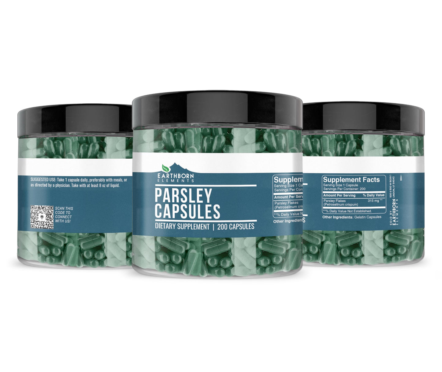 Earthborn Elements Parsley Capsules, 200 Count