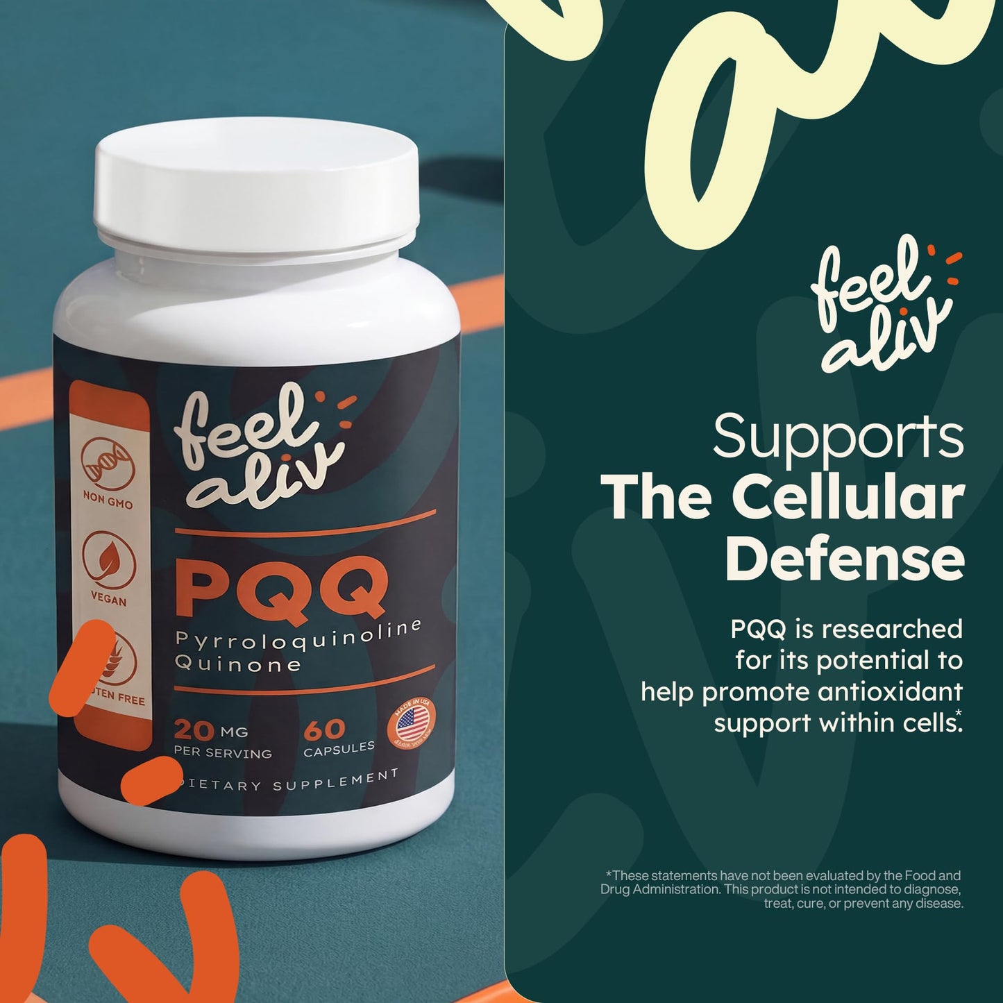 Feelaliv Pyrroloquinoline Quinone PQQ Daily Capsule, 1 Count