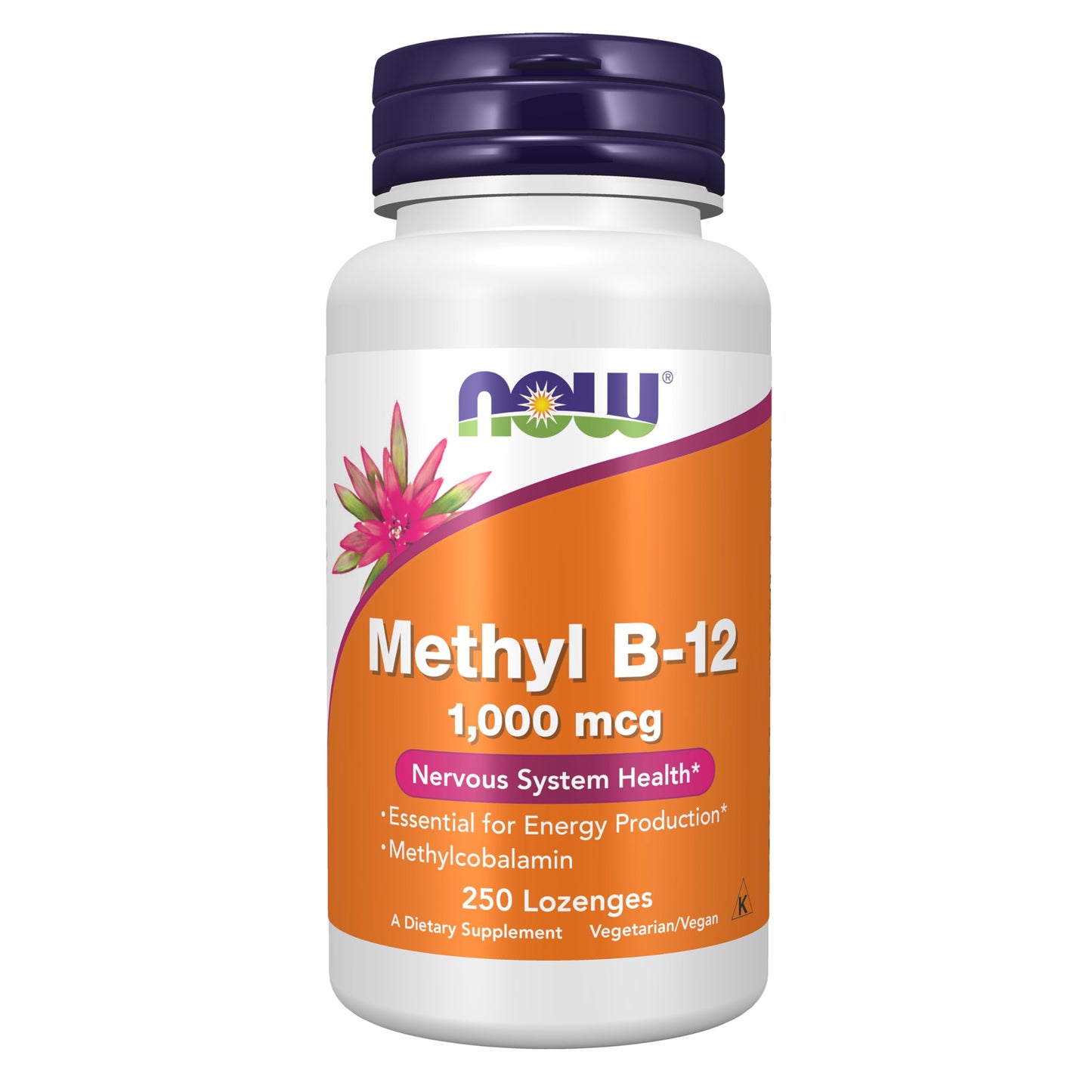 NOW Foods Methyl B-12 (Methylcobalamin) 1,000 mcg Chewable 250 Lozenges