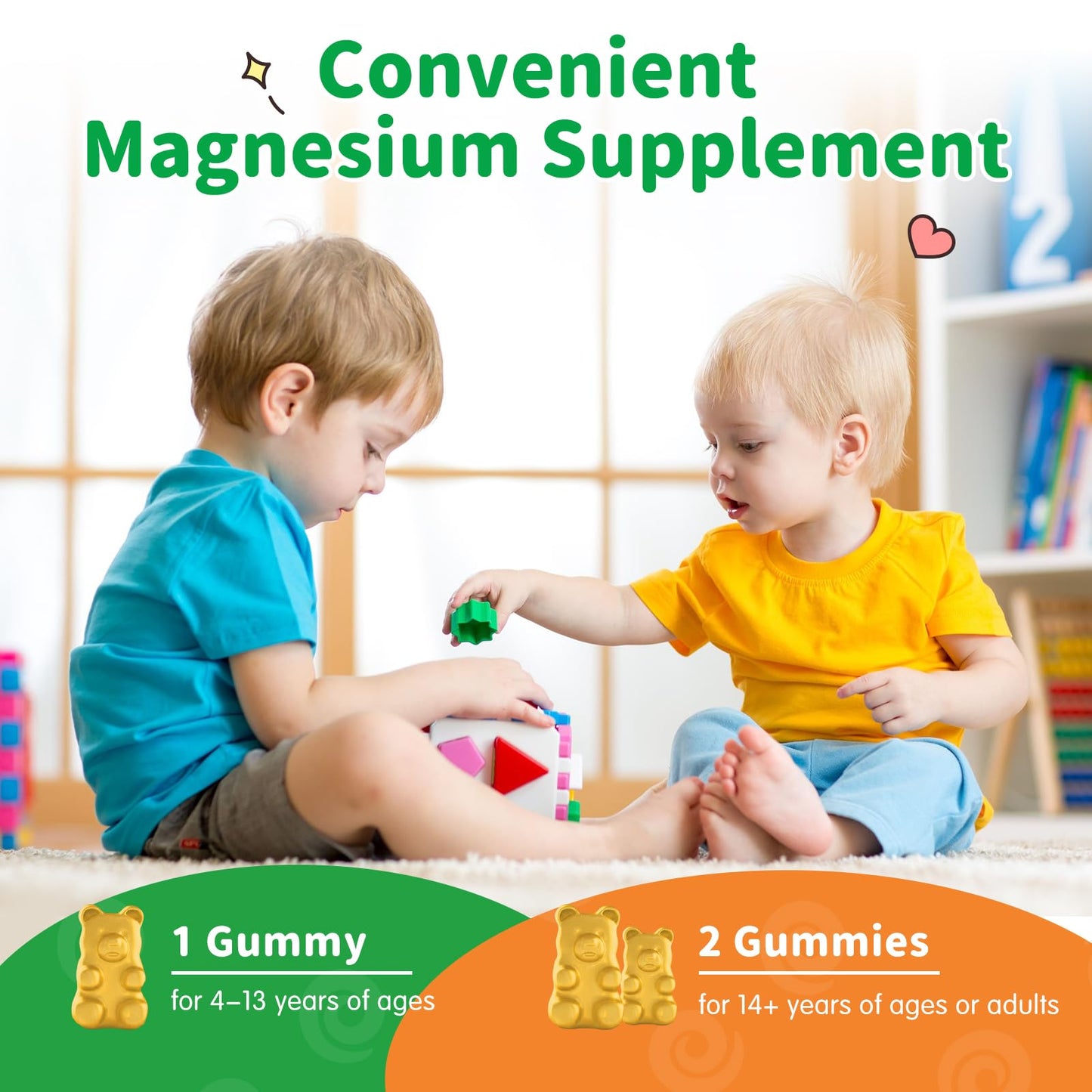 ReviNutra Magnesium Gummies with Glycinate, L-Theanine, Vitamin B6 & D3, Sugar Free Pineapple, 60 Gummies