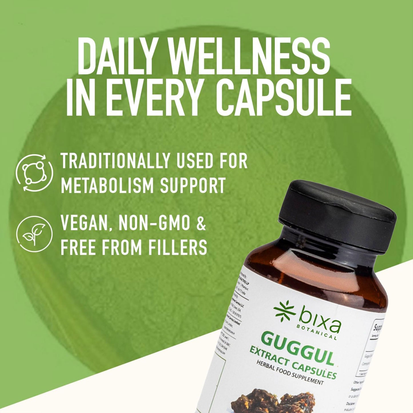 bixa BOTANICAL Guggul Extract 450mg Commiphora Mukul 60 Capsules