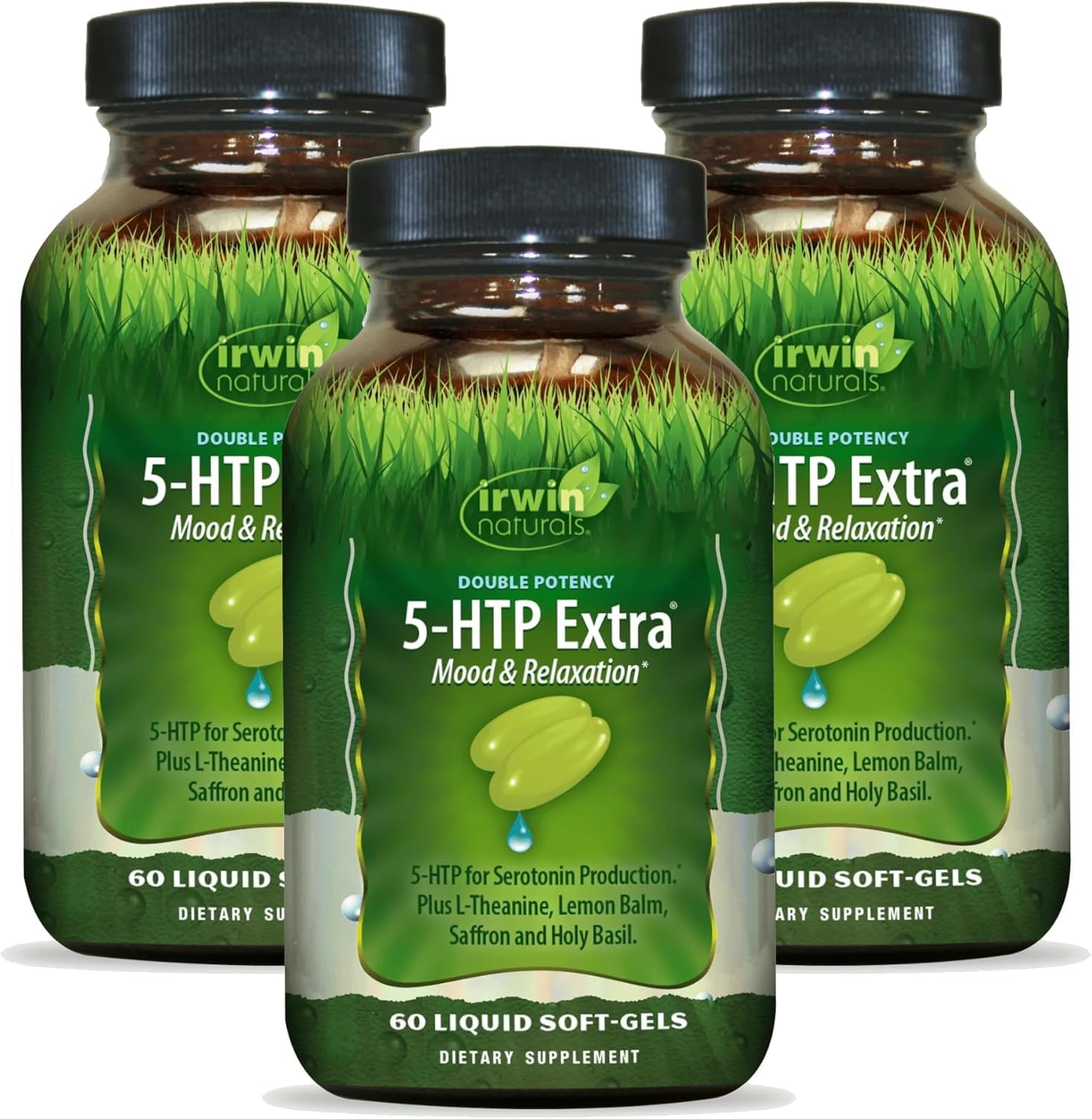 Irwin Naturals Double Potency 5-HTP Extra Mood Balance Formula Softgels 180