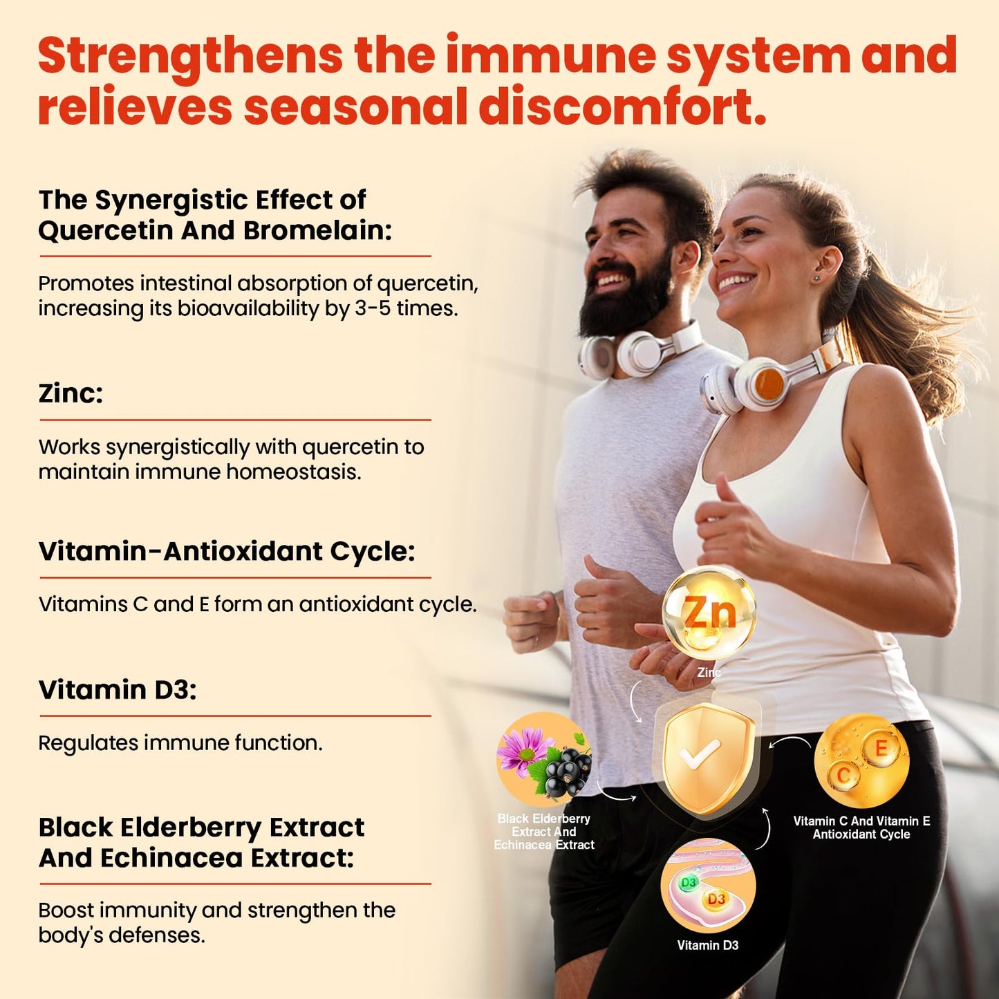 JIANKYTZ Quercetin with Bromelain Gummies 120 Count