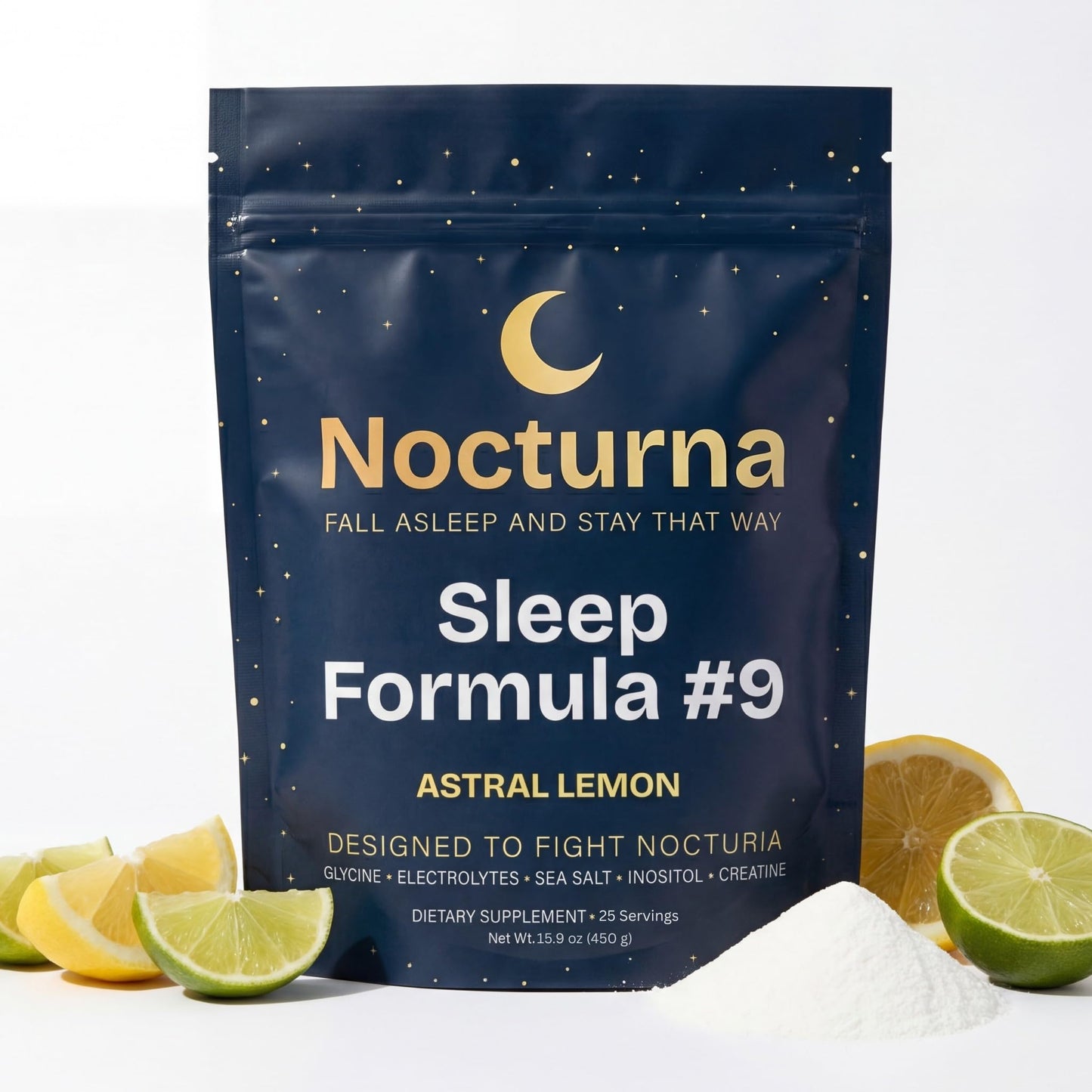 Nocturna Sleep 9 Formula with Glycine + Myo-Inositol Powder 25 Servings