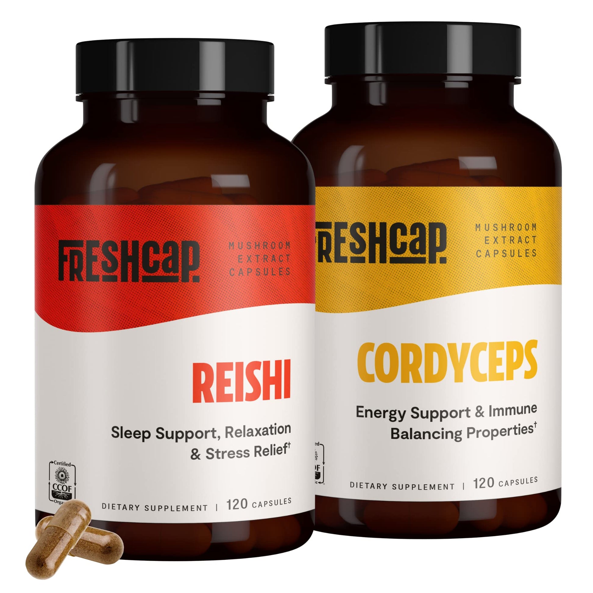 FreshCap Mushrooms Adaptogen Bundle Capsules 2