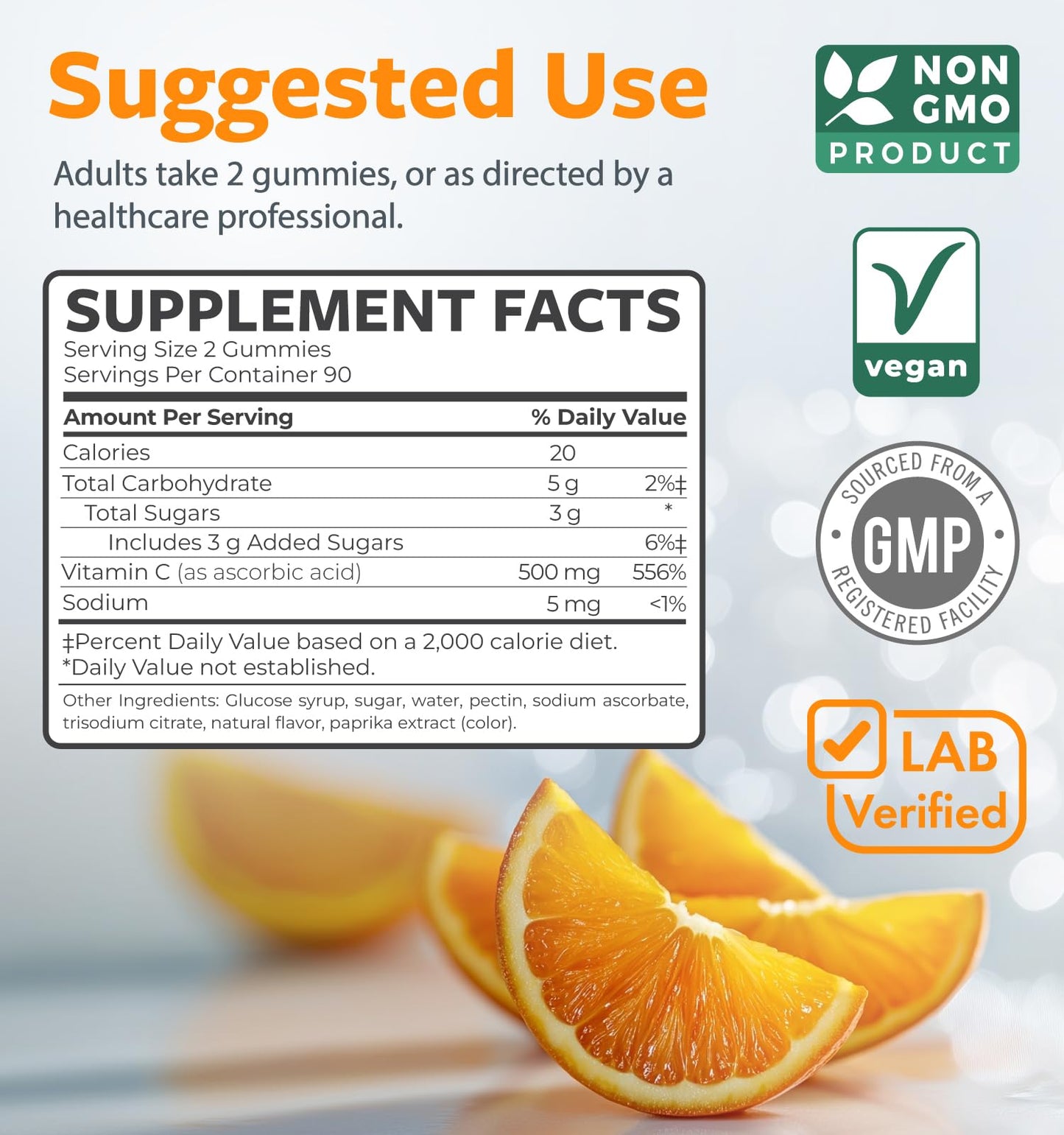 Healths Harmony Vegan Vitamin C Gummies Gummy 180 Count