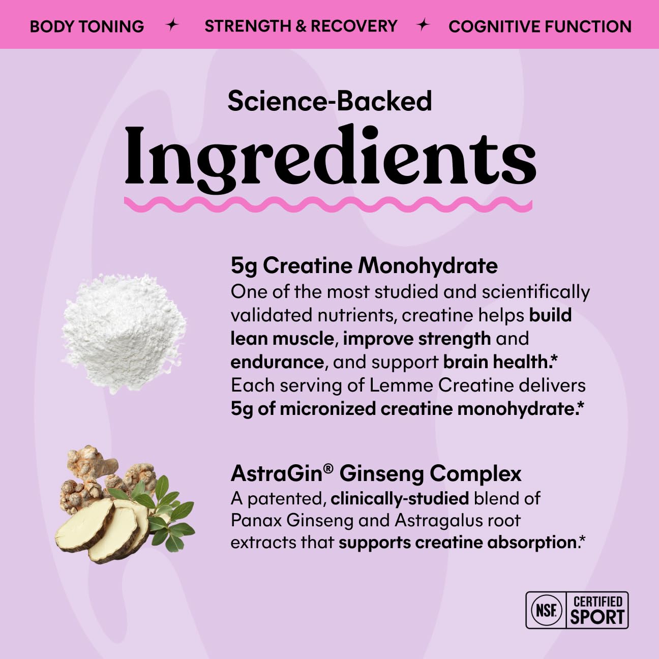 Lemme Creatine Monohydrate Gummies, Sour Strawberry, 60 Gummies