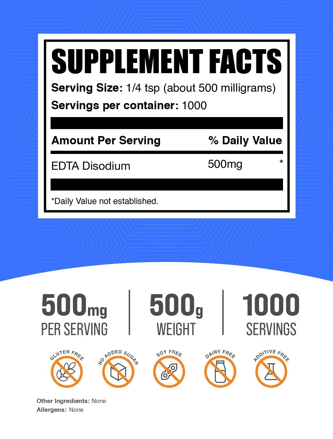 BulkSupplements Disodium EDTA Powder 1.1 Pound