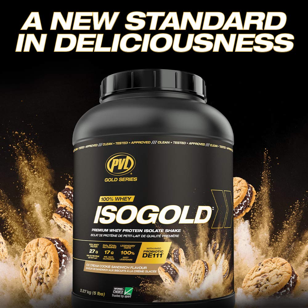PVL ISO GOLD Grass Fed Premium Isolate 100% Whey Protein Powder, 5 Lbs