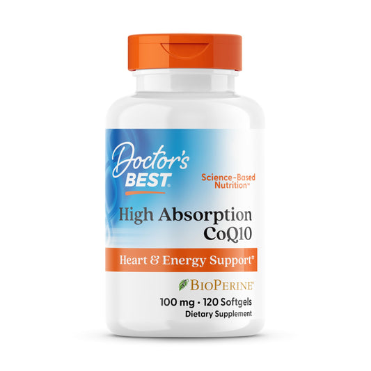 Doctor's Best High Absorption CoQ10 with BioPerine Softgels 100mg, 120 Count