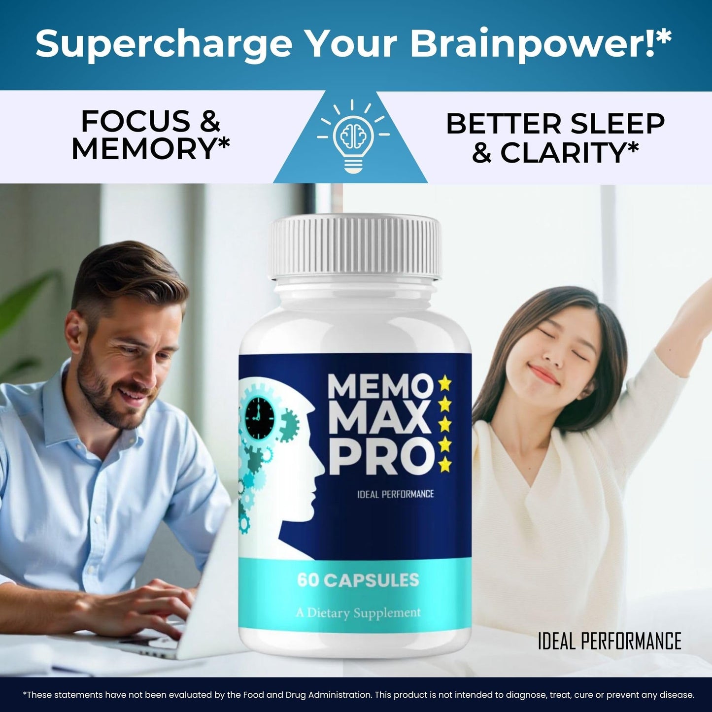 IDEAL PERFORMANCE Memo Max Pro 180 Capsules