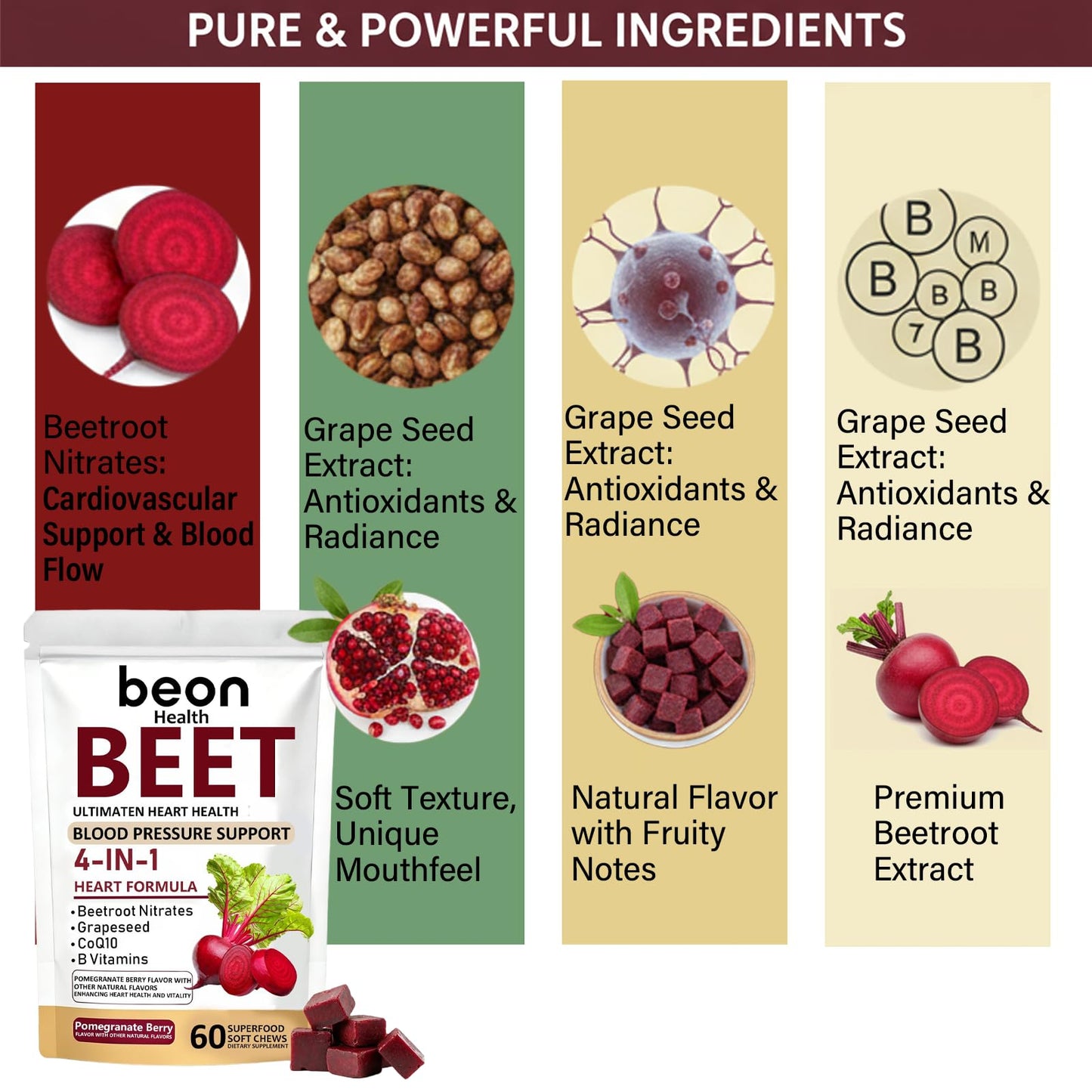 Beon Health Beetroot Chews Capsule 60 Count