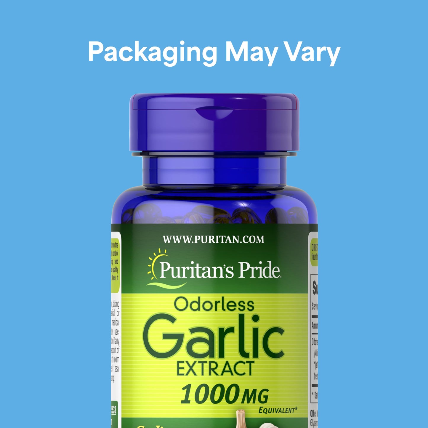 Puritan's Pride Premium Odorless Garlic Softgels 500 Count