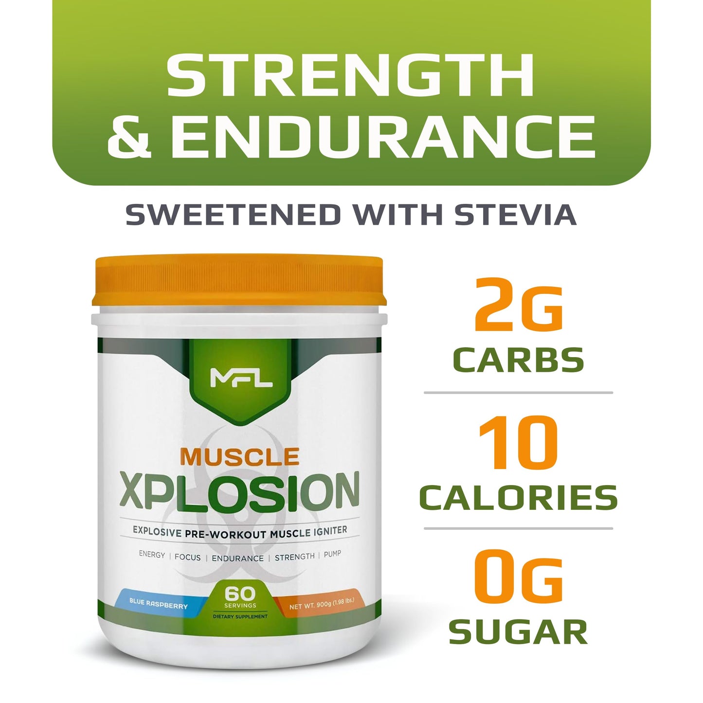 Muscle Food Labs MFL Muscle Xplosion Pre-Workout Powder 31.5 oz