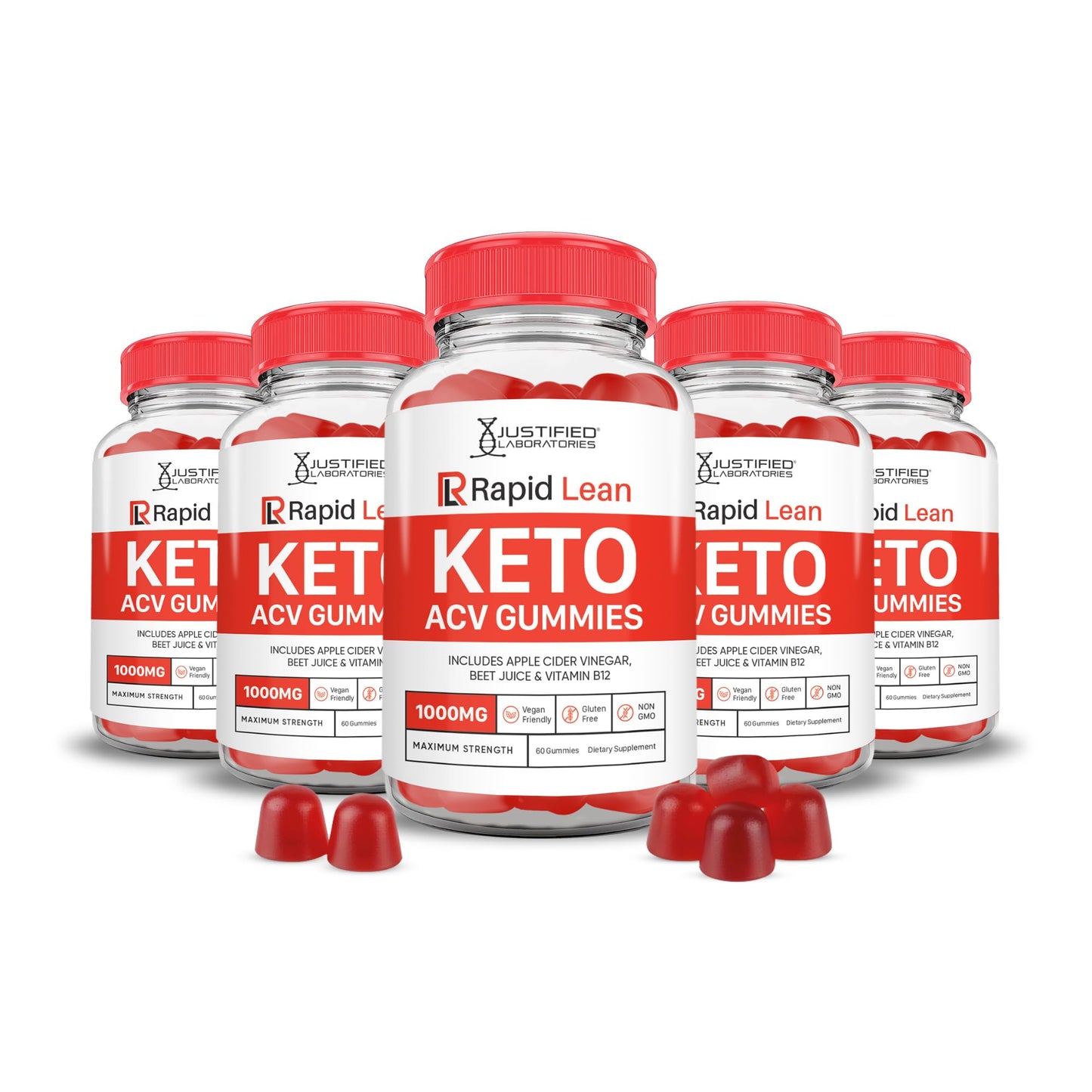 Justified Laboratories Rapid Lean Keto ACV Gummies 300 Gummies