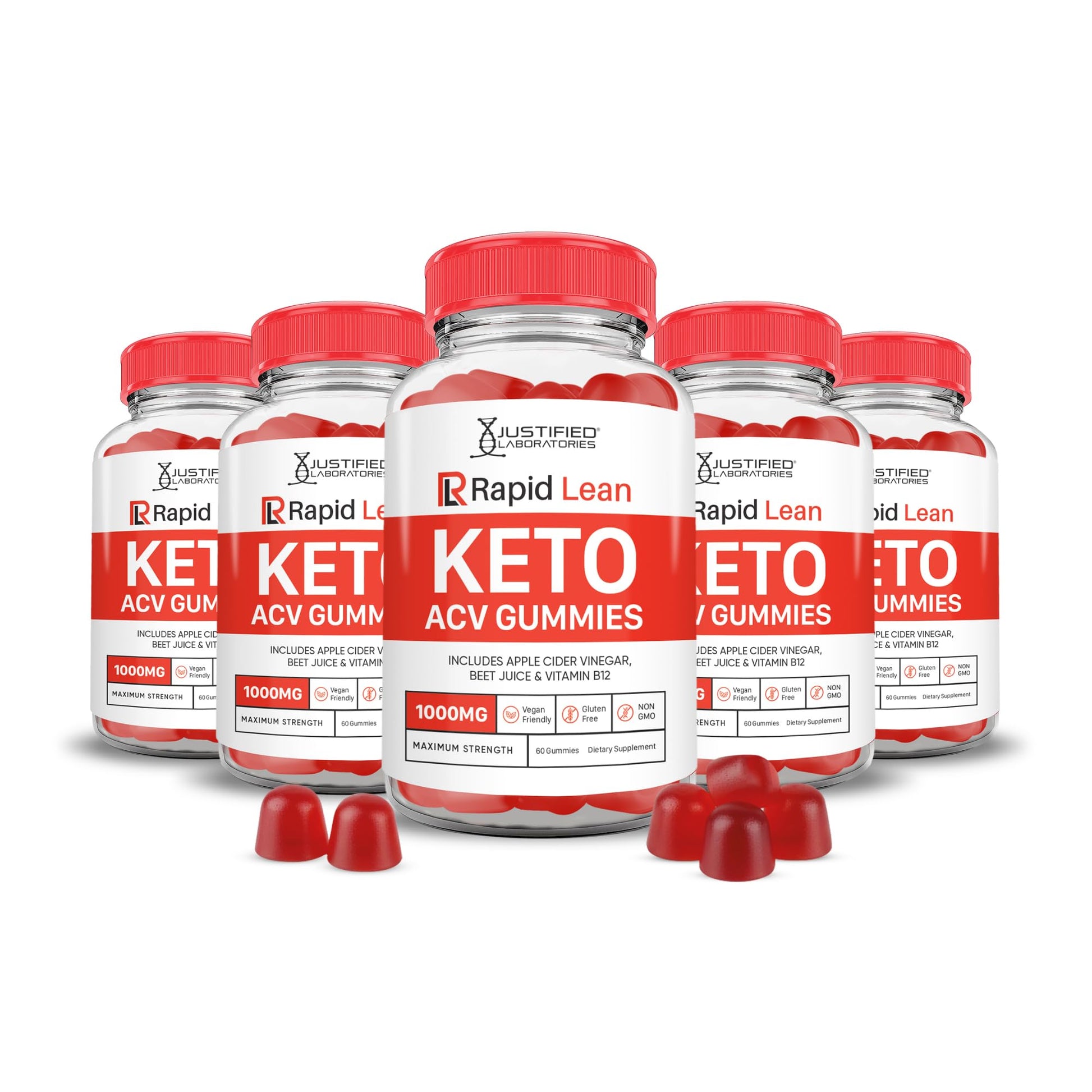Justified Laboratories Rapid Lean Keto ACV Gummies 300 Gummies