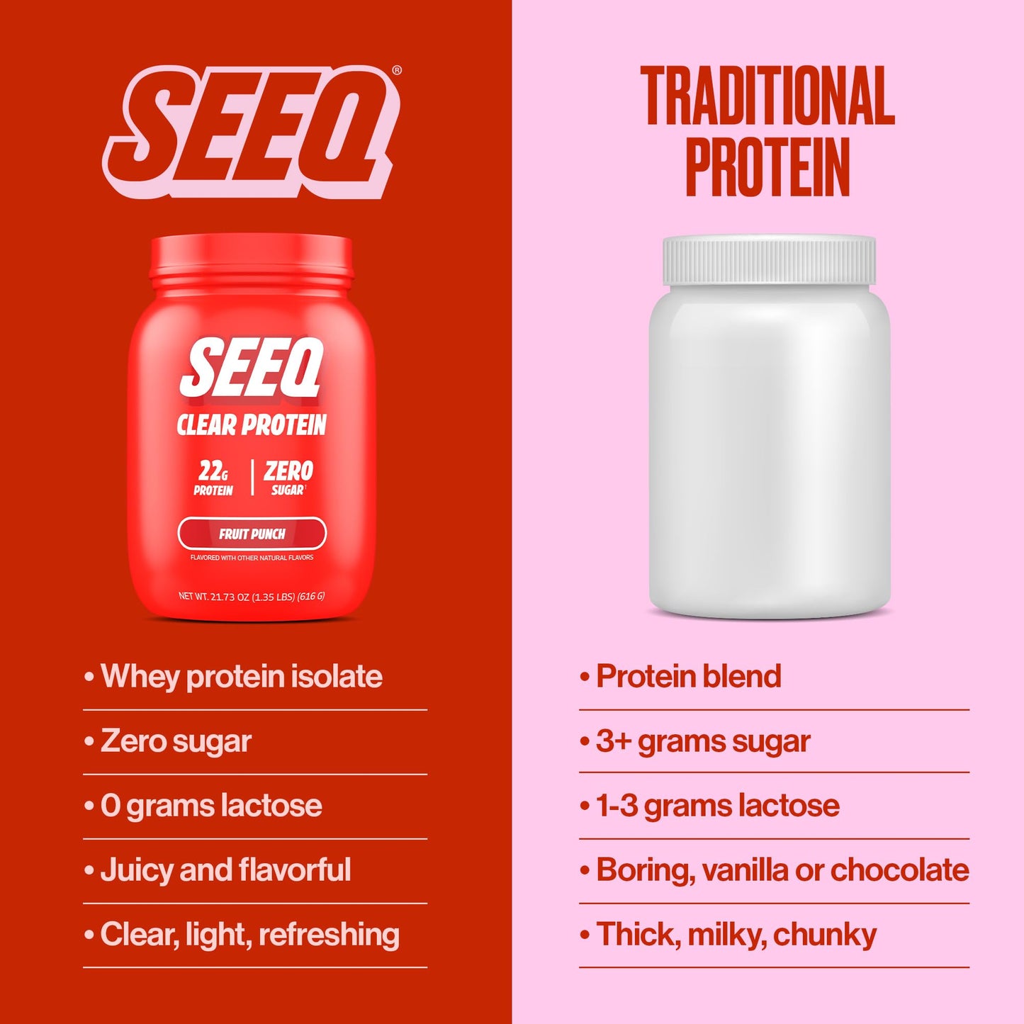 SEEQ Clear Protein Powder 22 Servings
